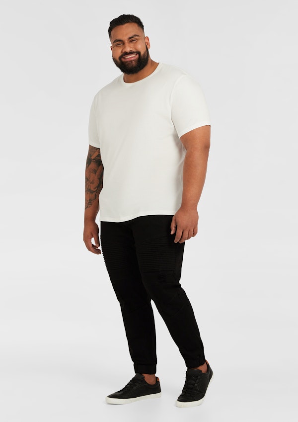 Black Blazey Stretch Denim Joggers