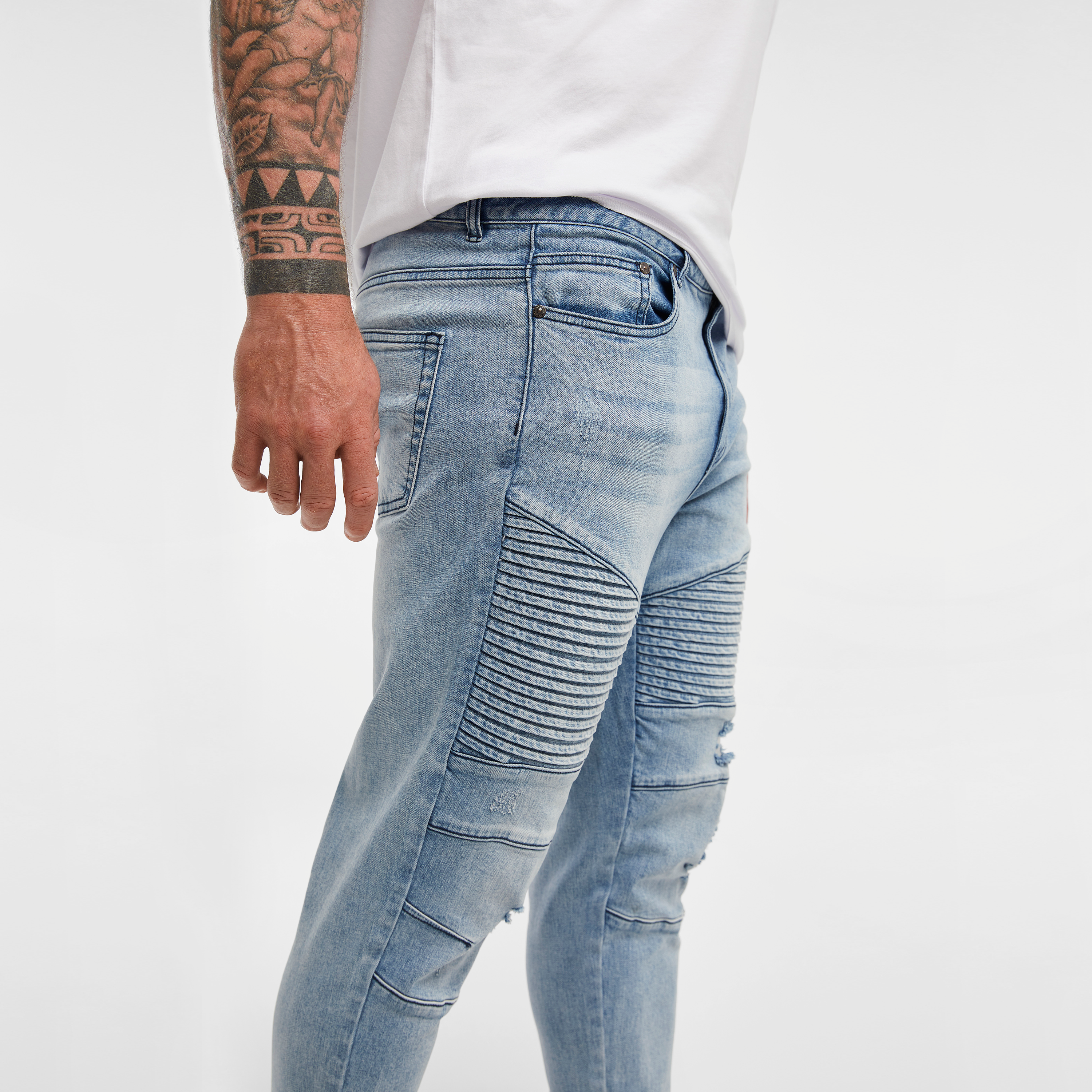 Blue Blazey Stretch Denim Joggers