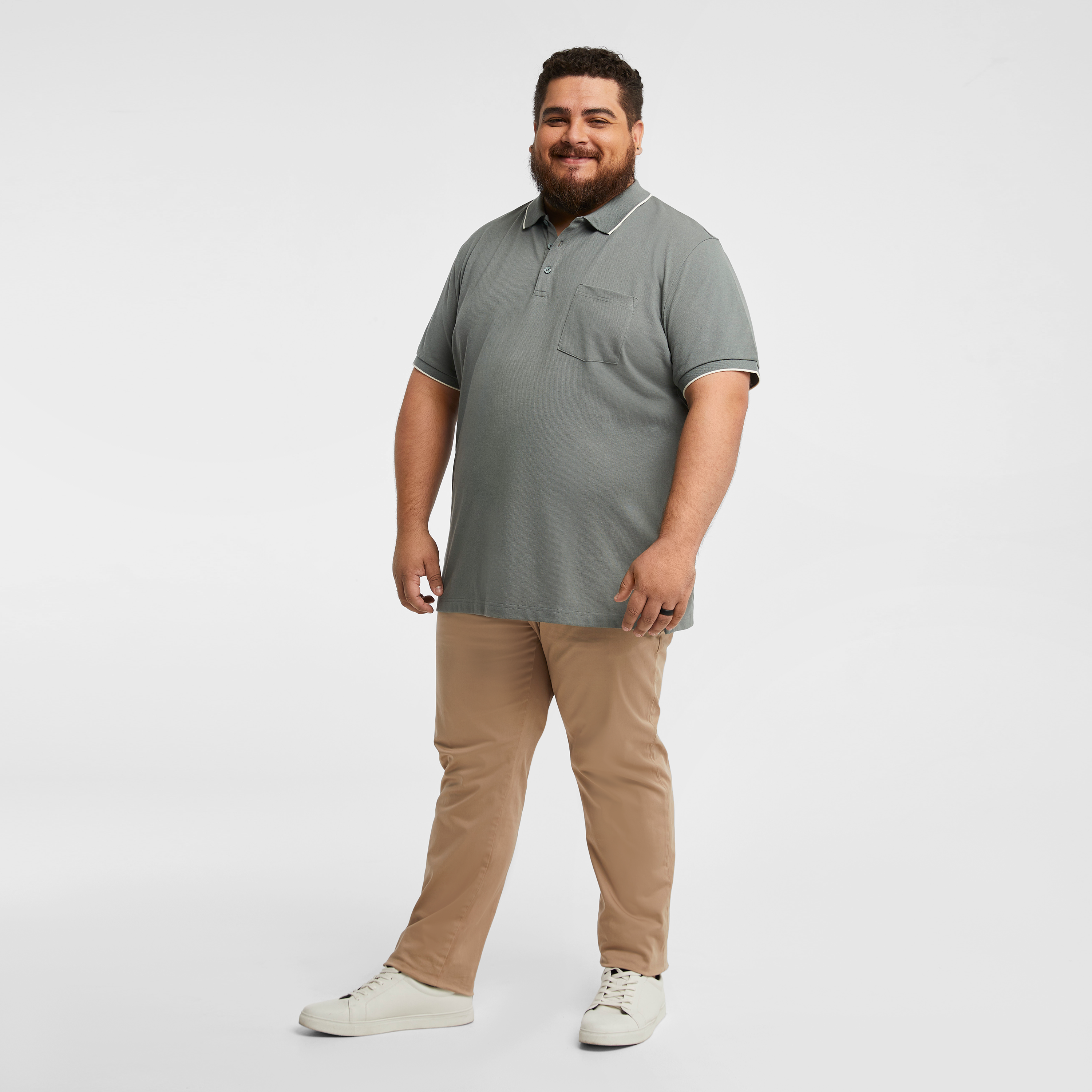 Green Judson Cotton Blend Polo Shirt