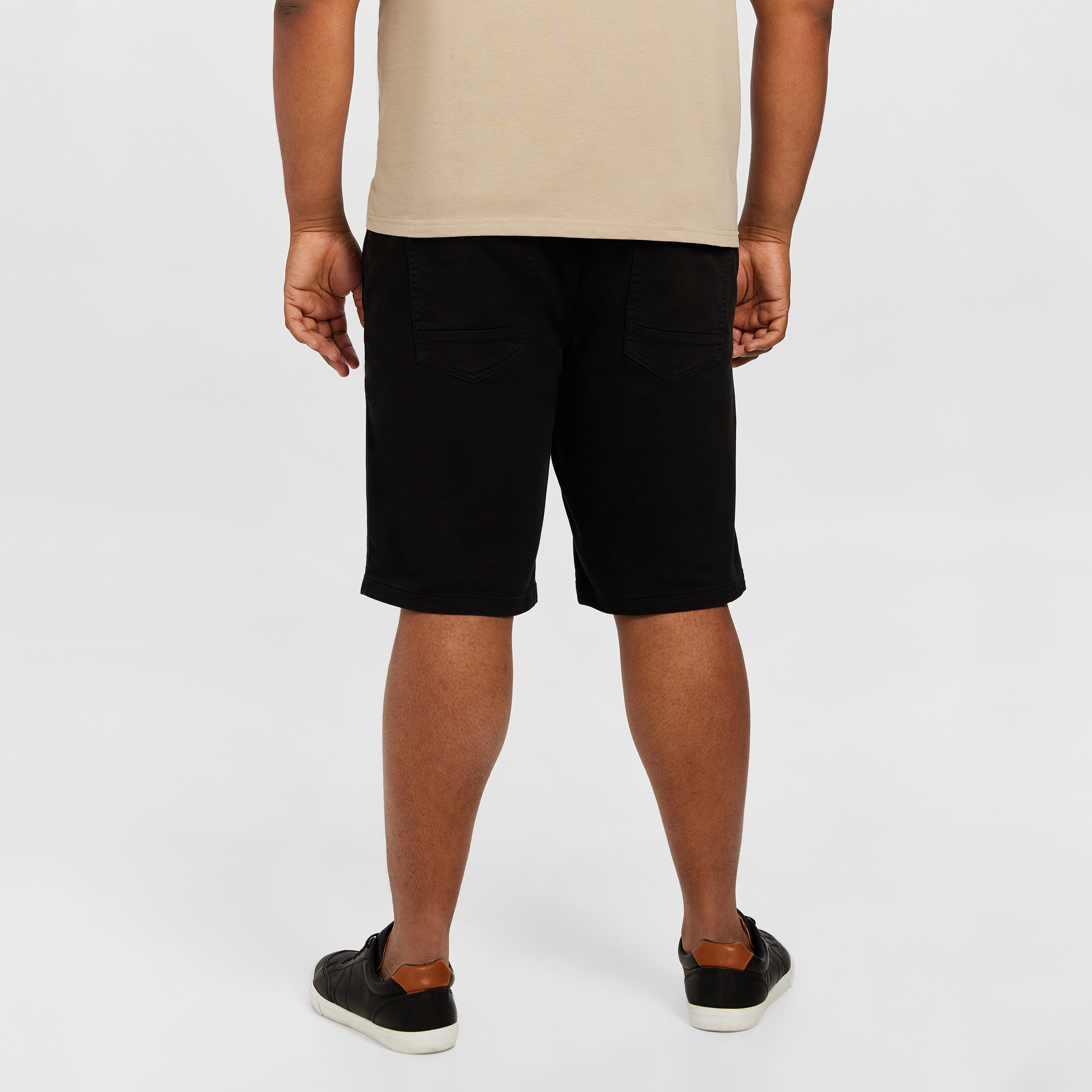 Black Ellis Elastic Waist Shorts | AXL+CO