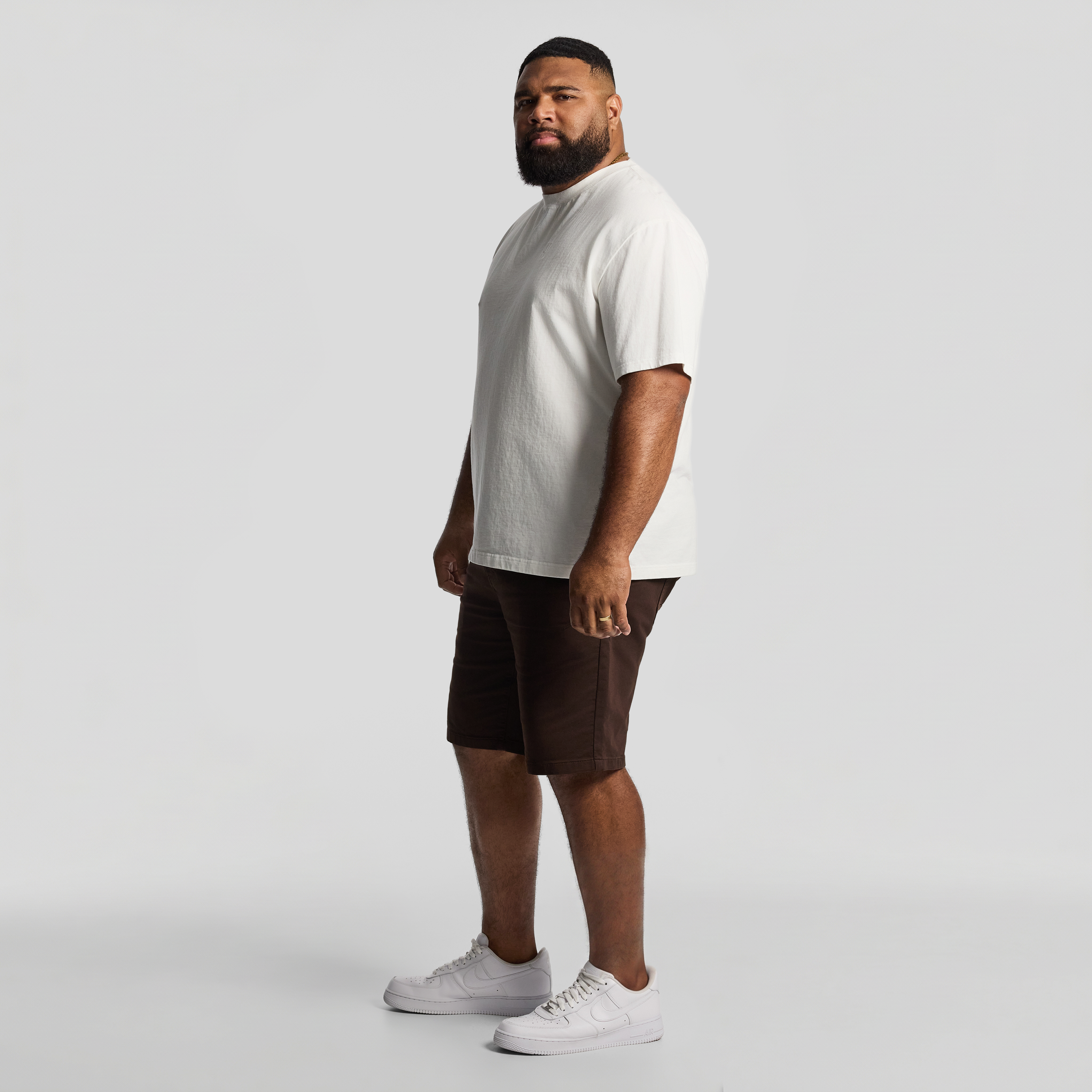 Chocolate Ellis Elastic Waist Shorts