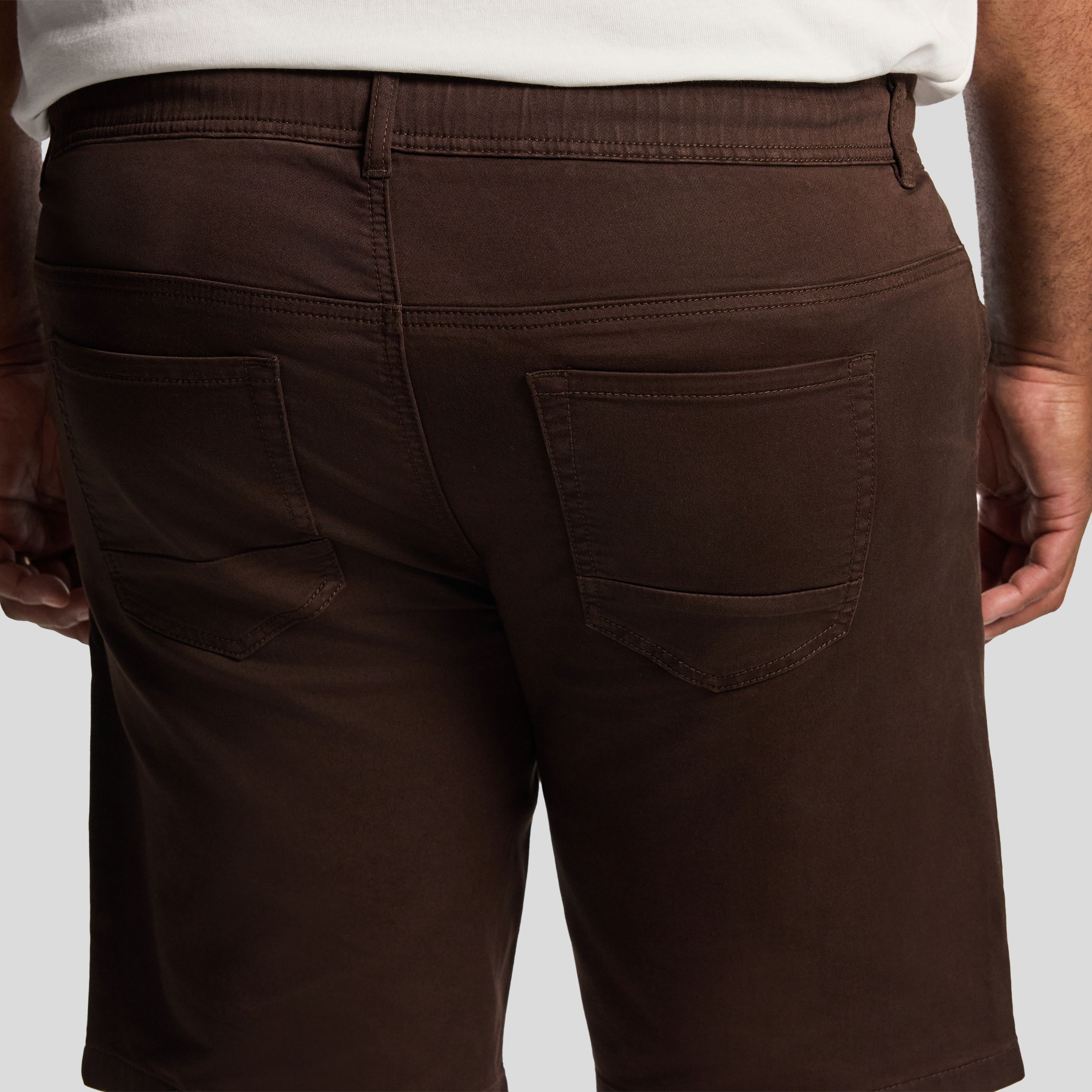 Chocolate Ellis Elastic Waist Shorts