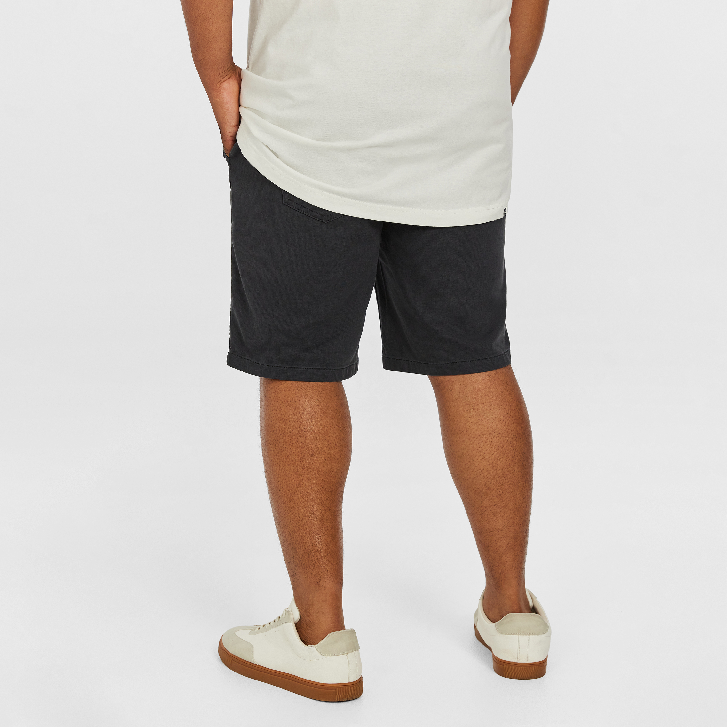 Charcoal Ellis Elastic Waist Shorts