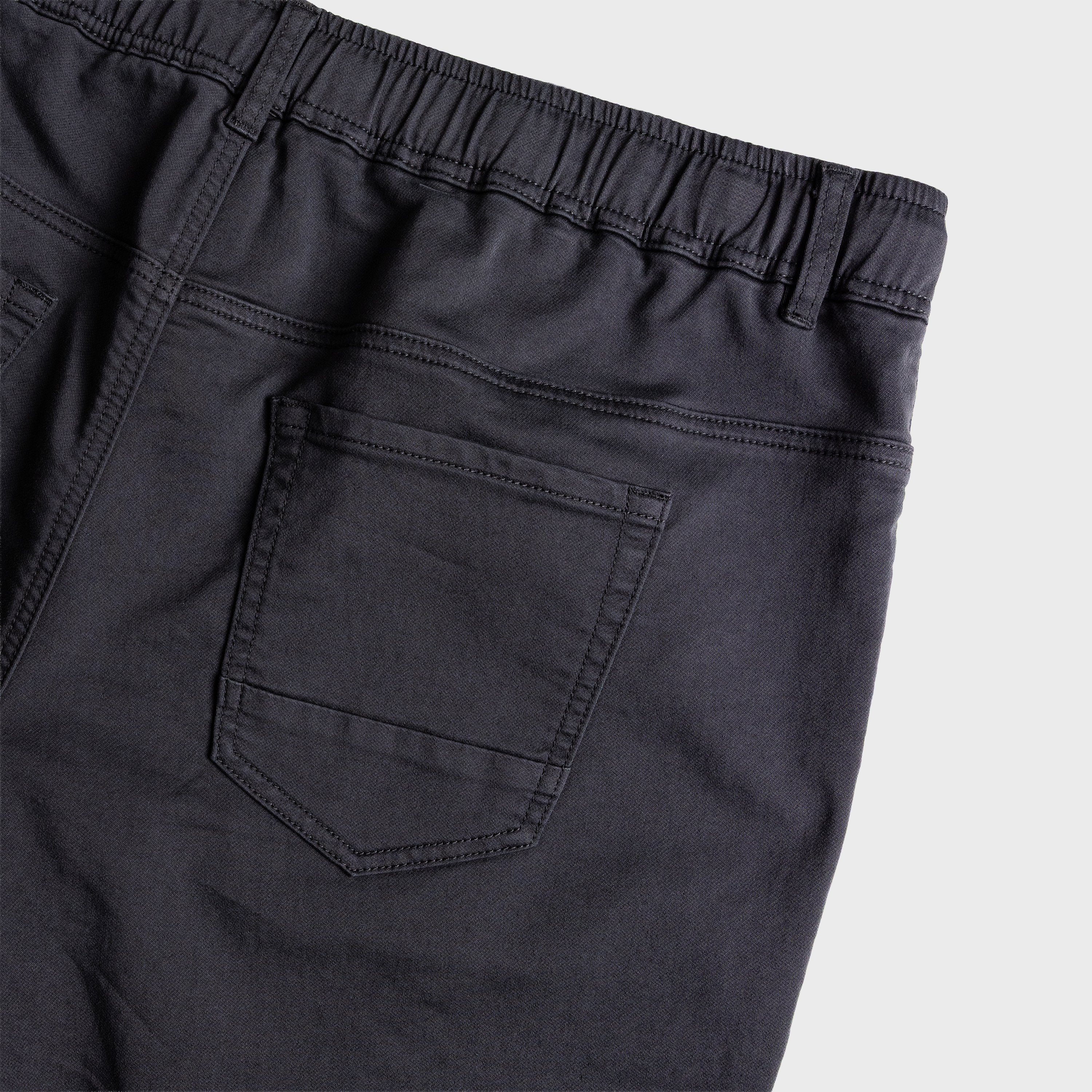 Charcoal Ellis Elastic Waist Shorts