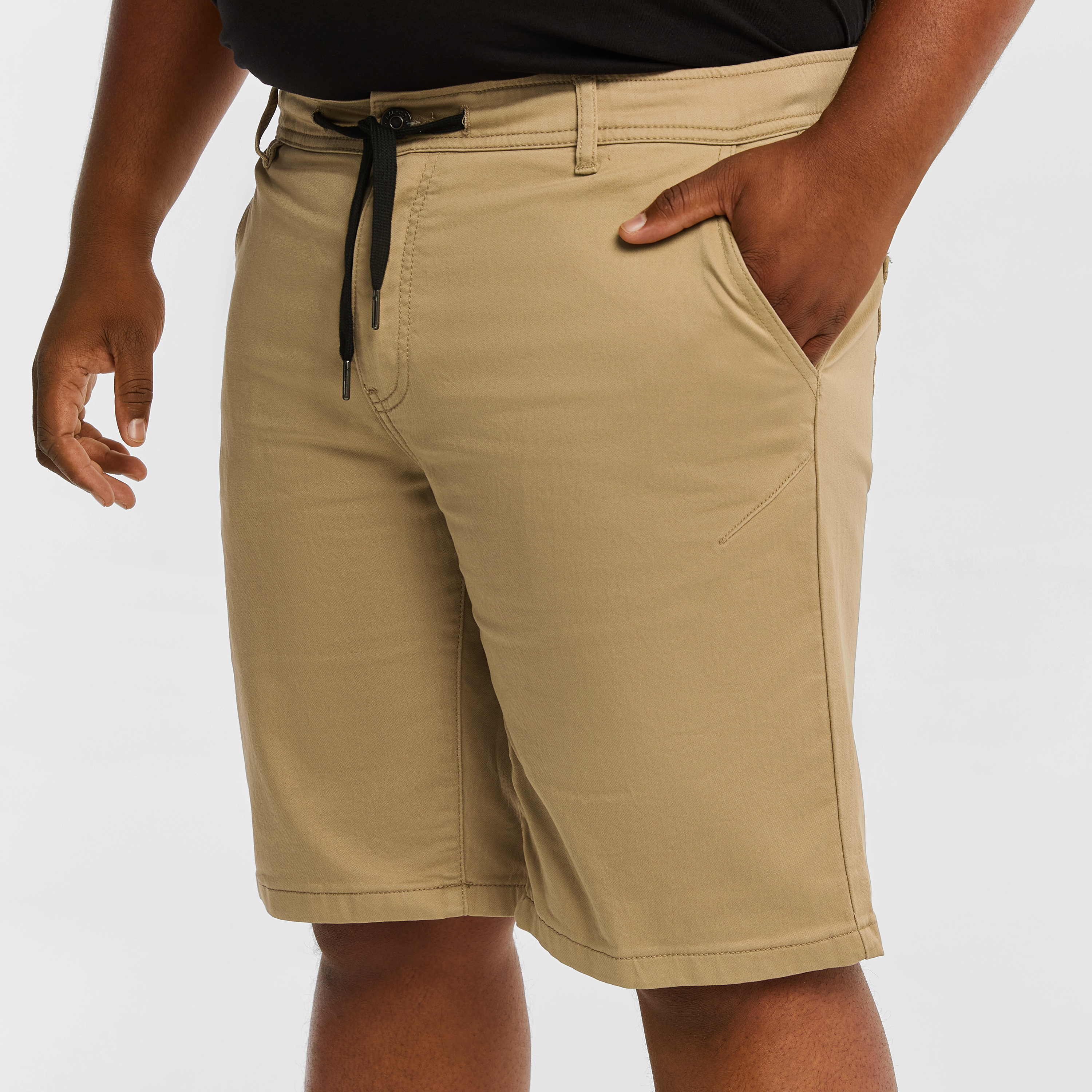 Tobacco Ellis Elastic Waist Shorts