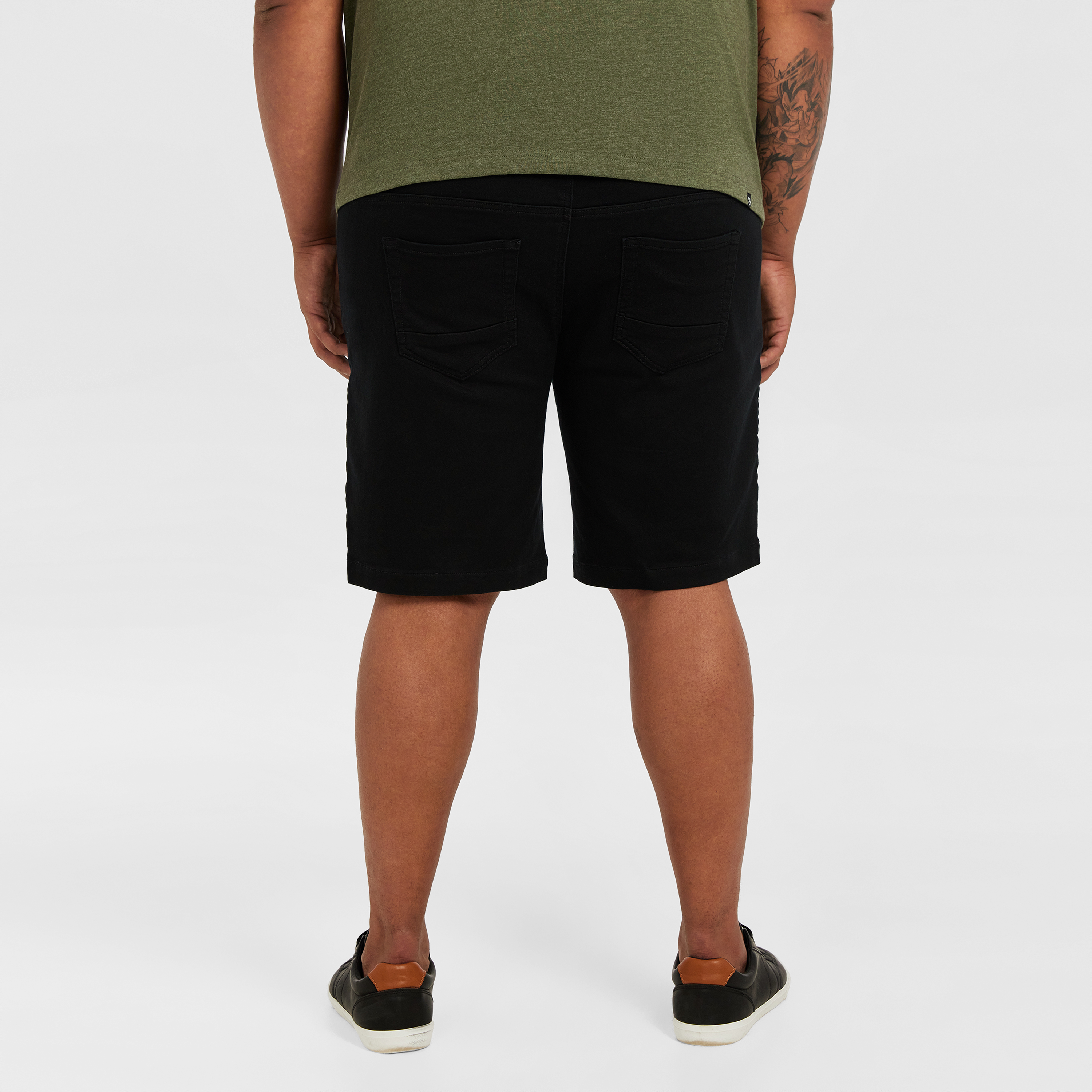 Black Dion Elastic Waist Shorts