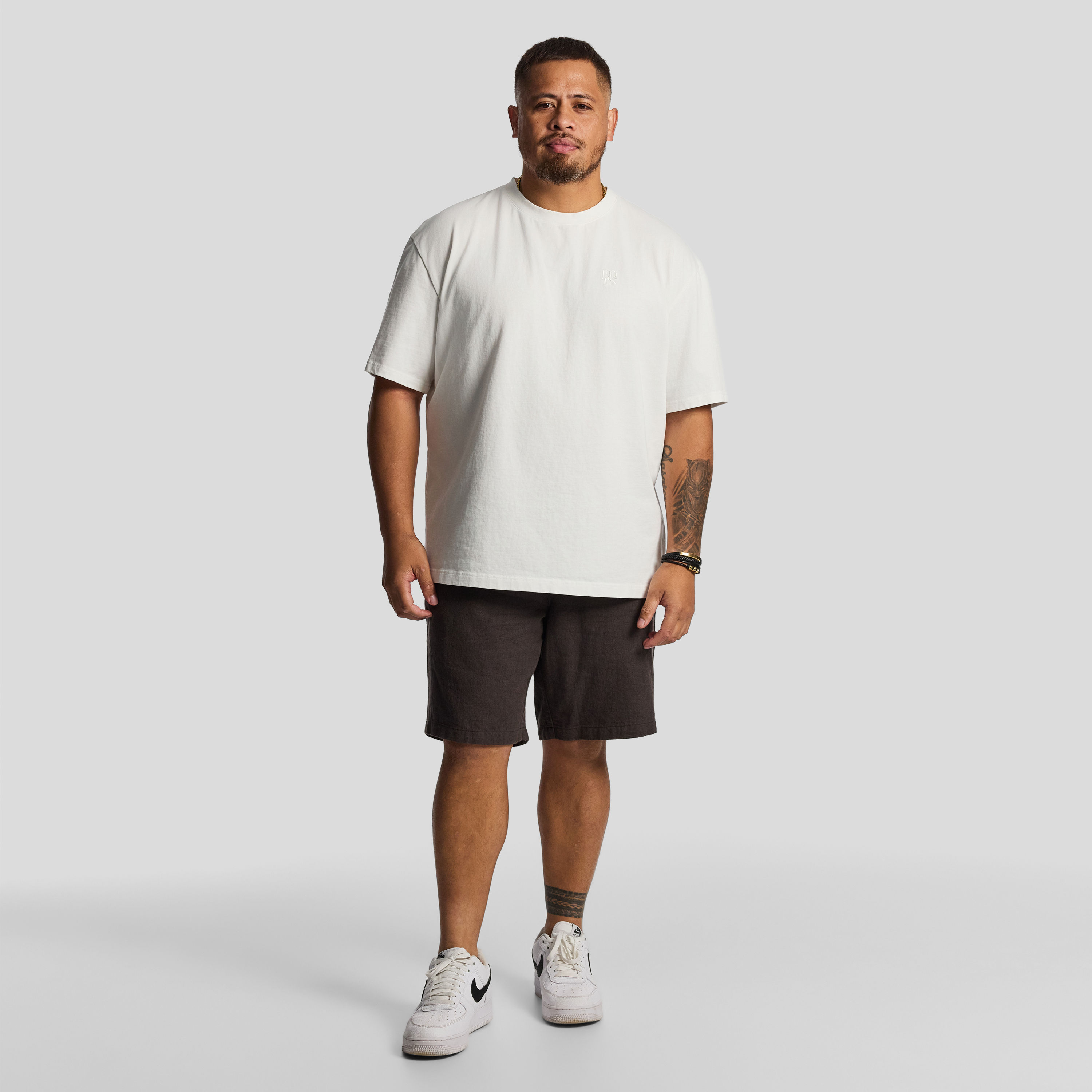 Chocolate Cheston Linen Blend Shorts