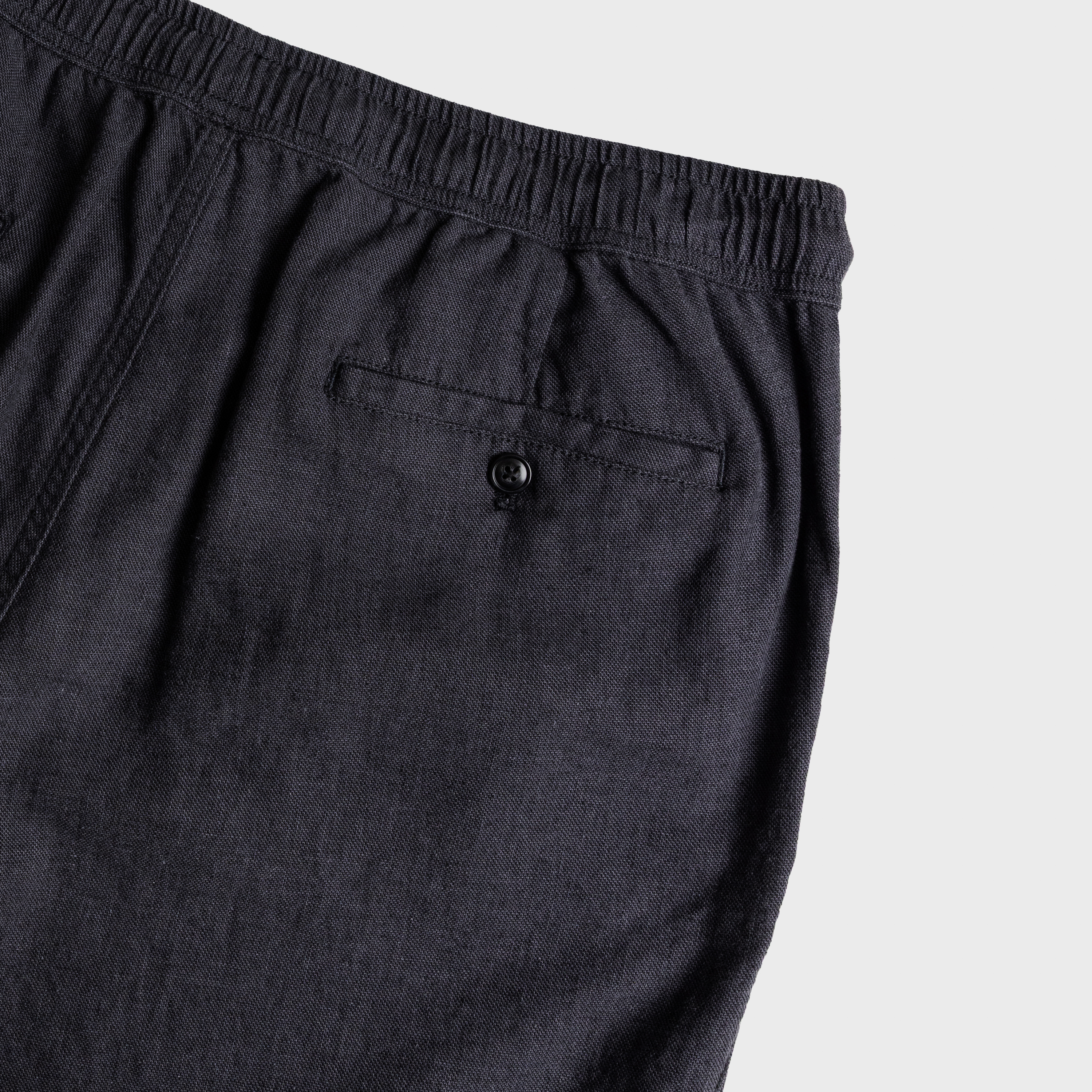 Charcoal Cheston Linen Blend Shorts