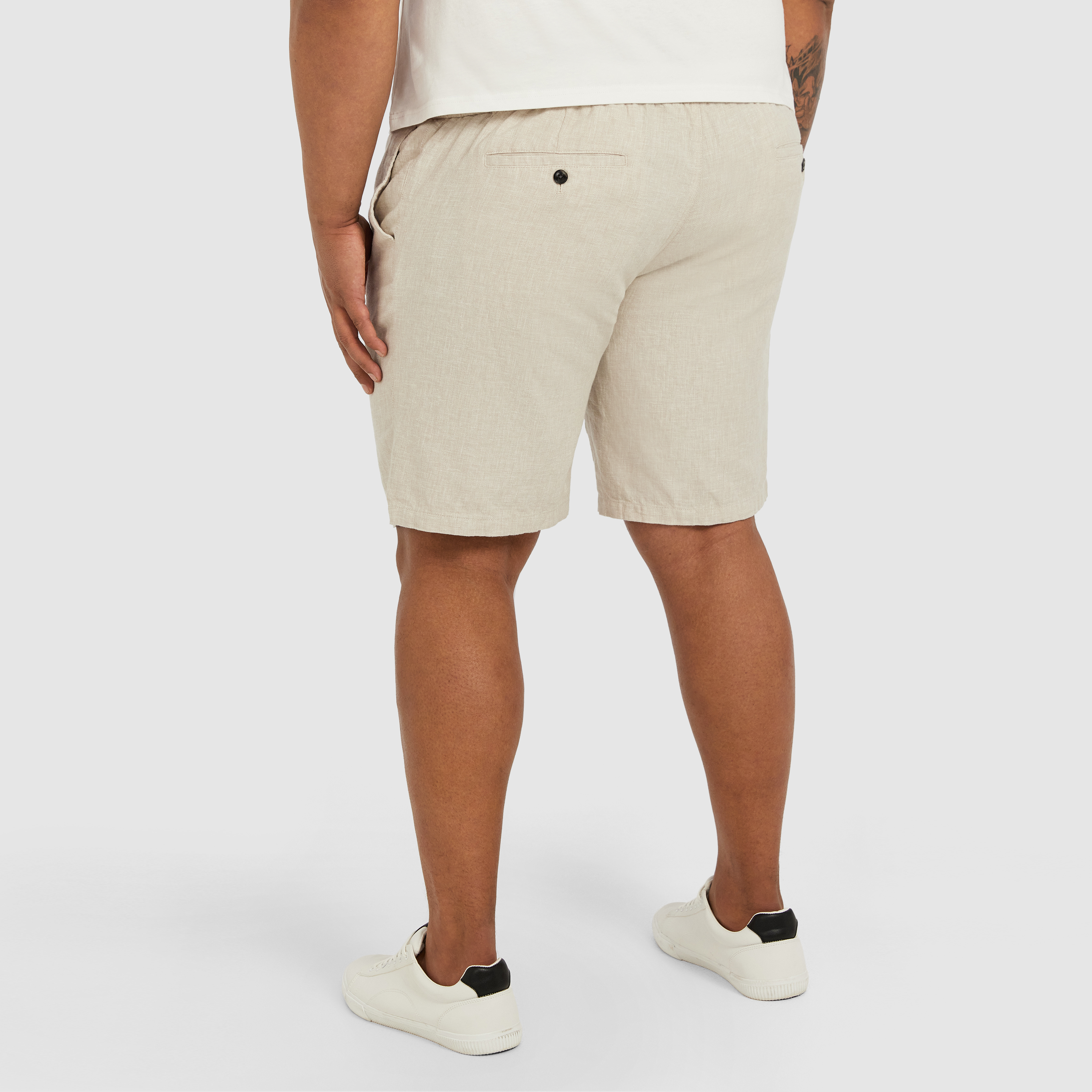 Sand Cheston Linen Blend Shorts