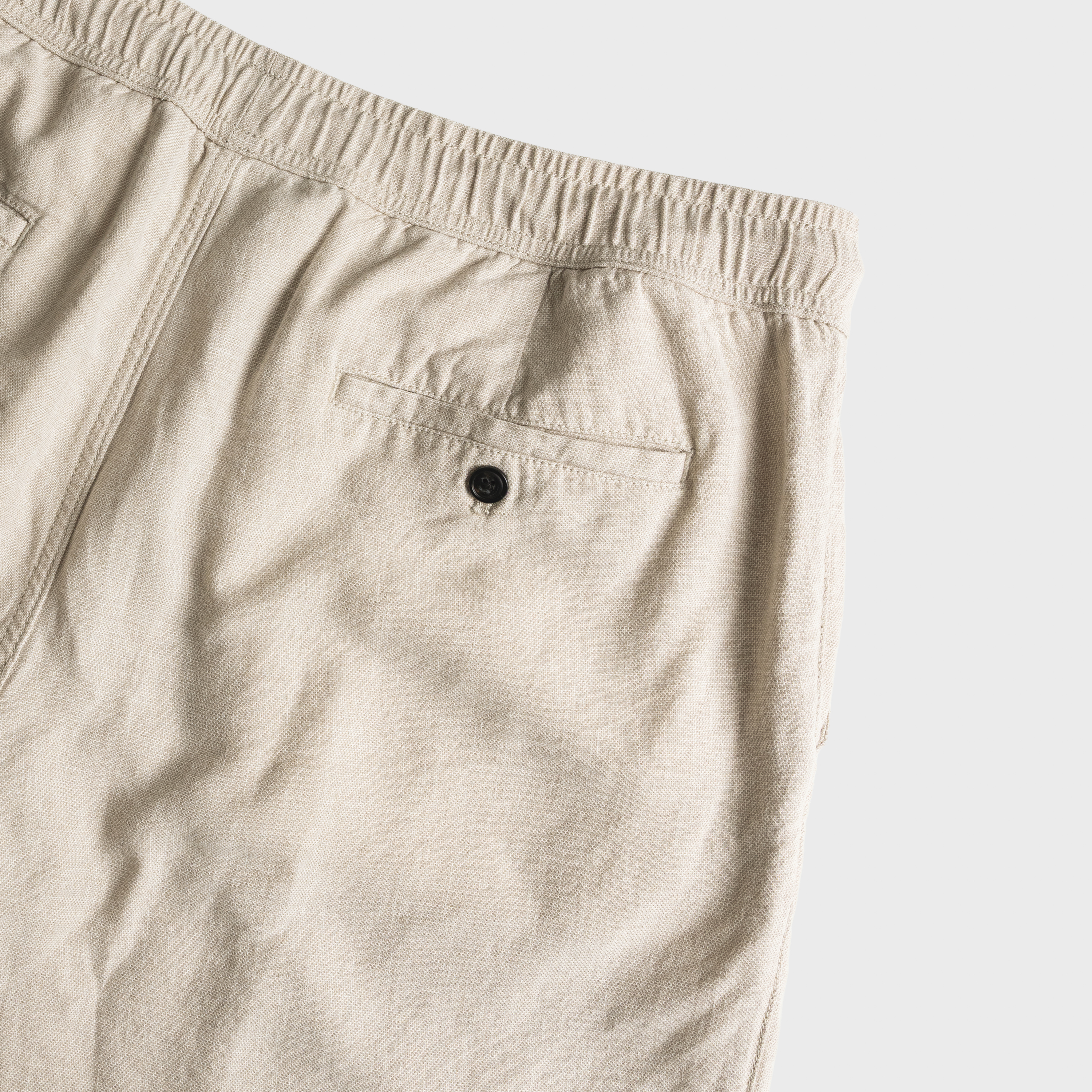 Sand Cheston Linen Blend Shorts