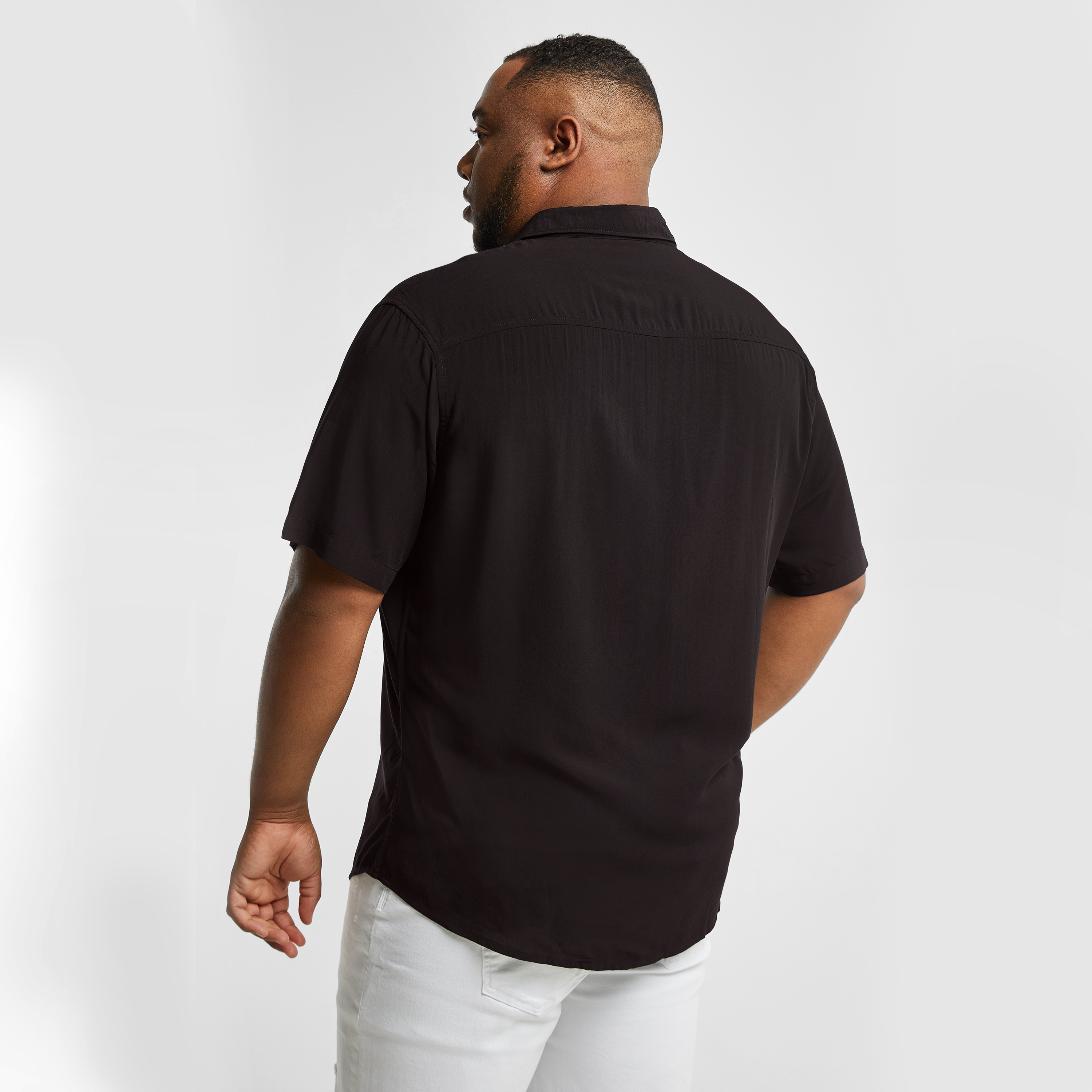 Black Dom Short Sleeve Viscose Shirt