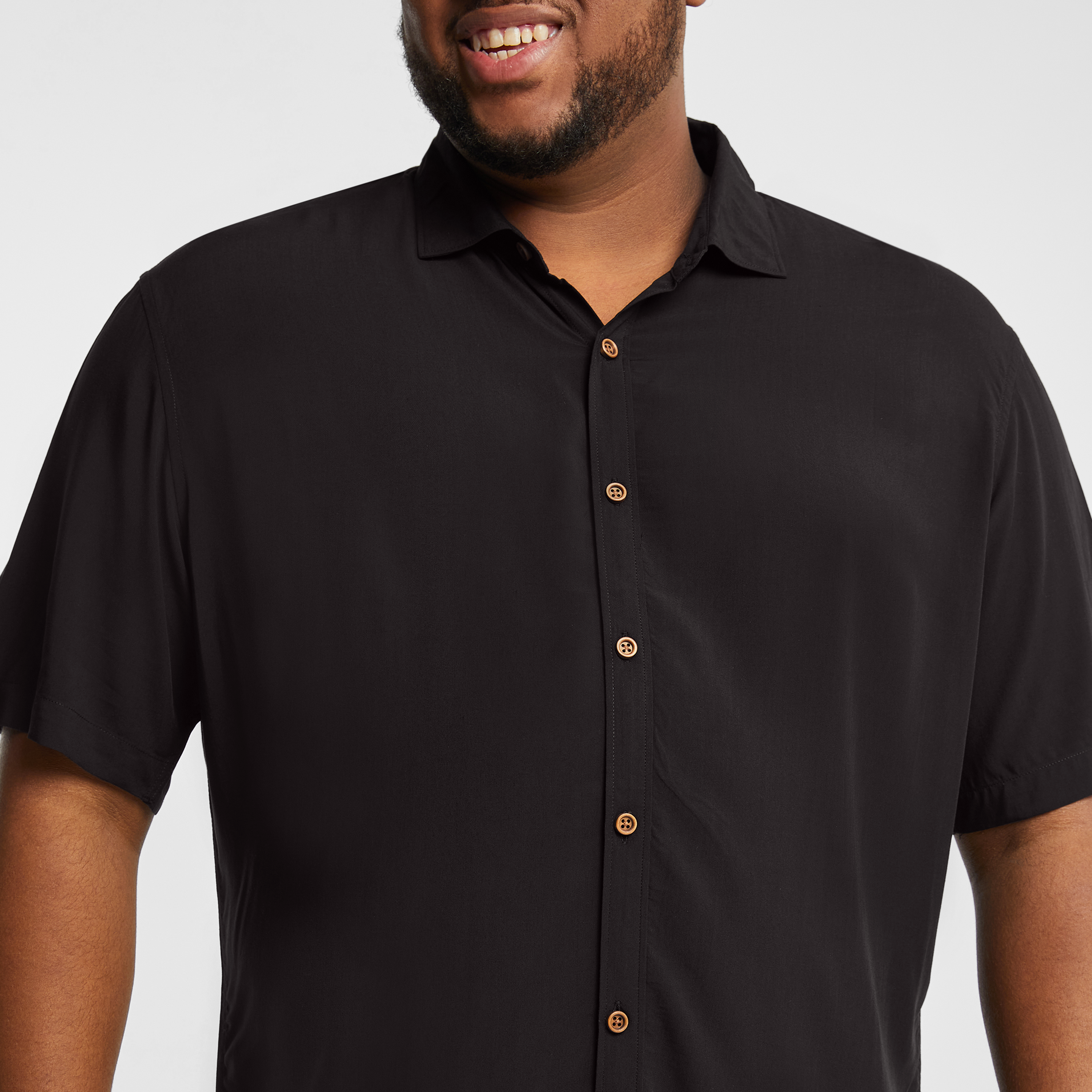 Black Dom Short Sleeve Viscose Shirt