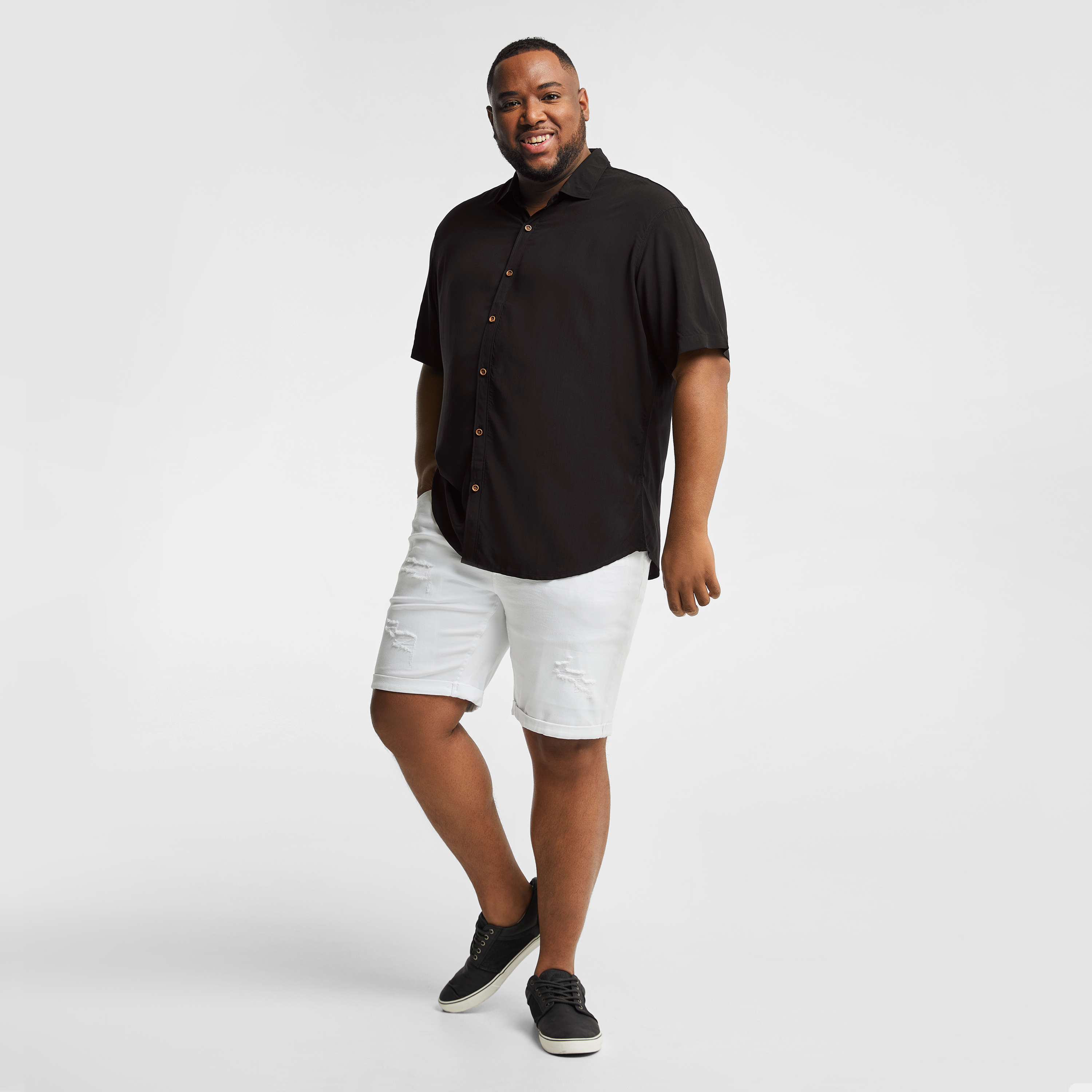 Black Dom Short Sleeve Viscose Shirt