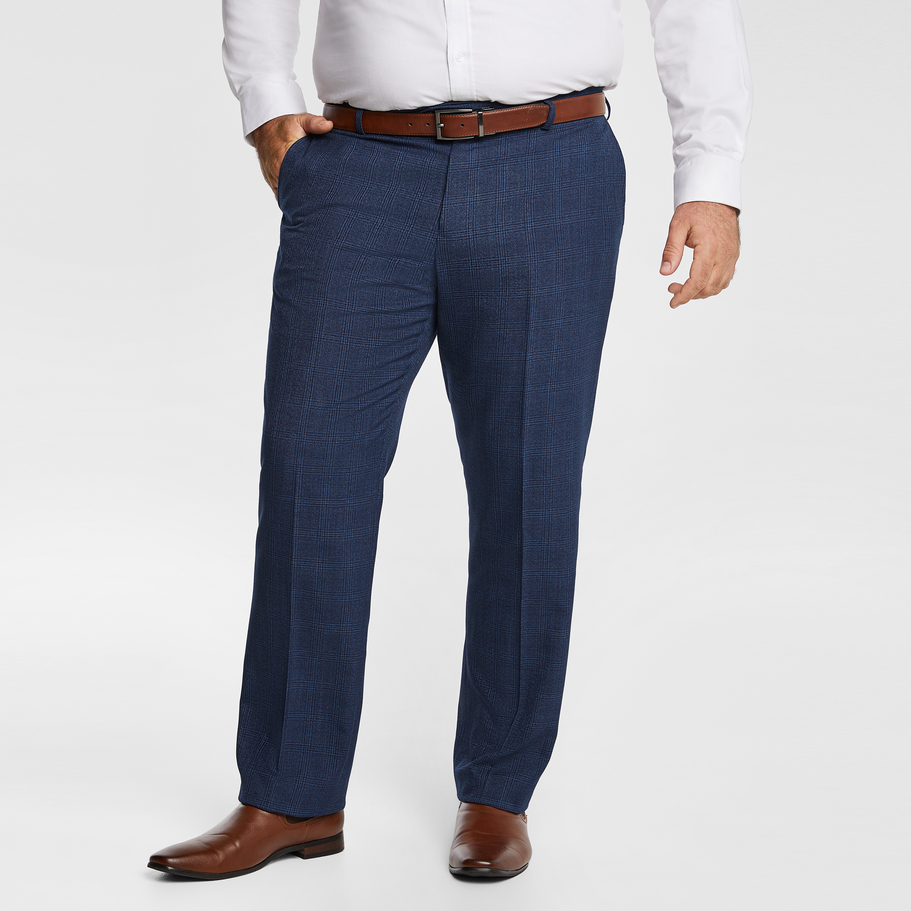 Navy Eton Check Classic Dress Pant AXL+CO