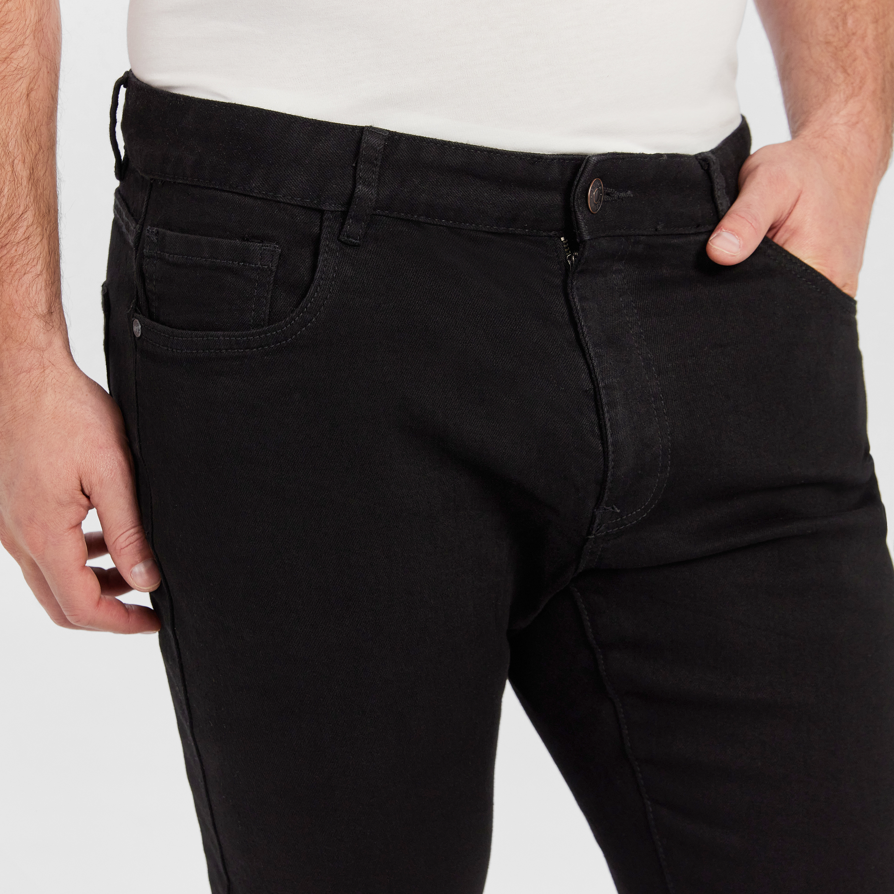 Black Toronto Stretch Slim Fit Jeans