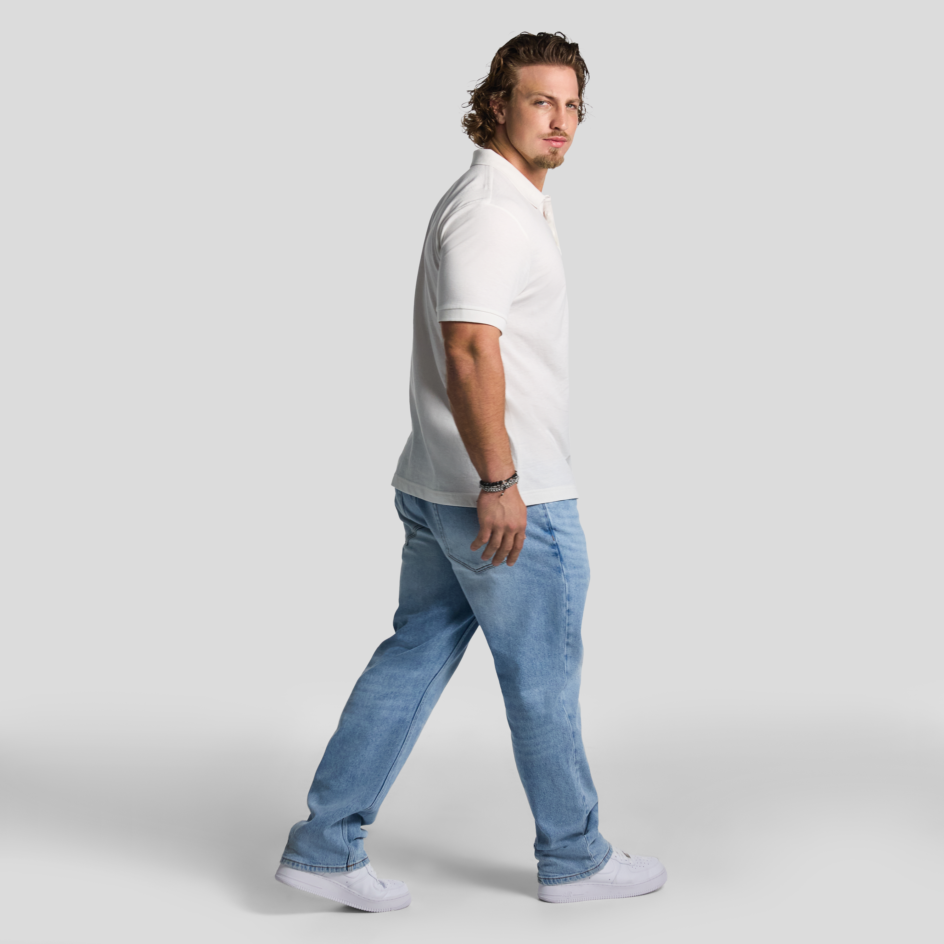 White Hutchence Polo Shirt