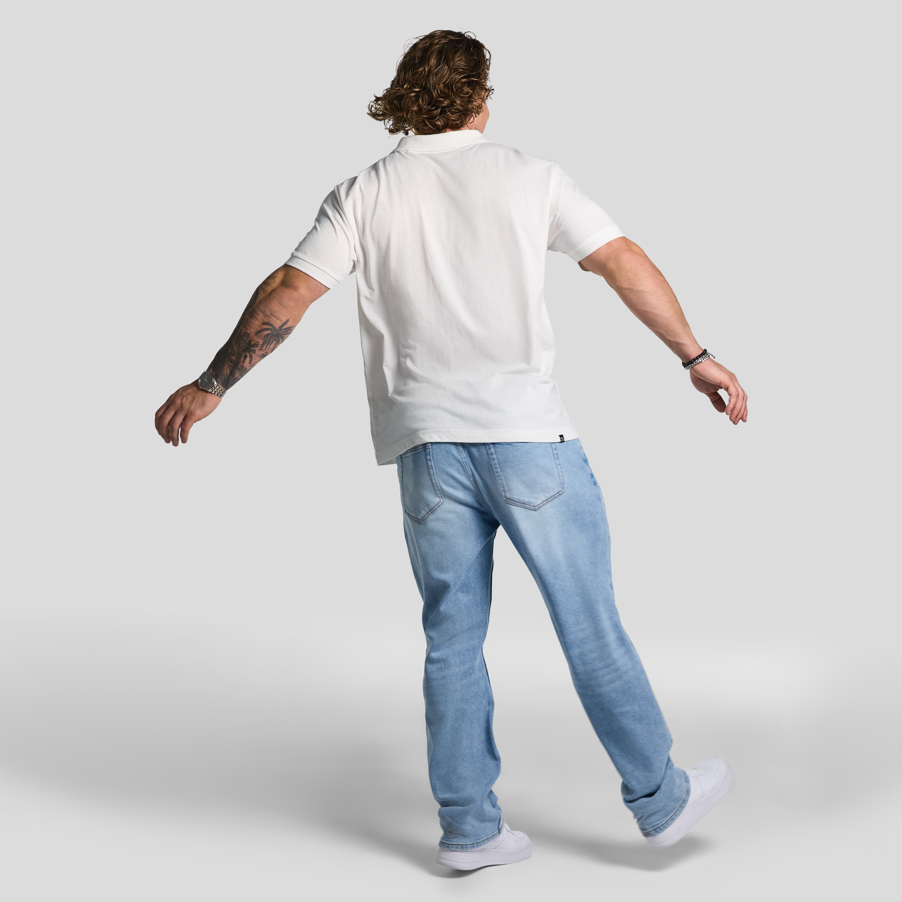 White Hutchence Polo Shirt