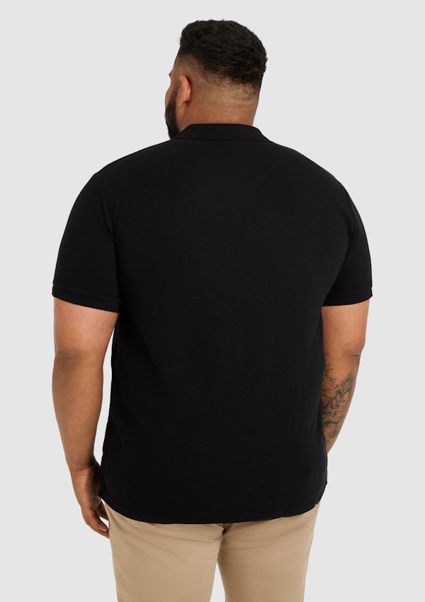 Black Hayling Smart Zip Polo Shirt