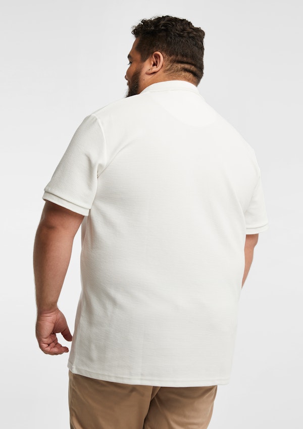 White Hayling Smart Zip Polo Shirt