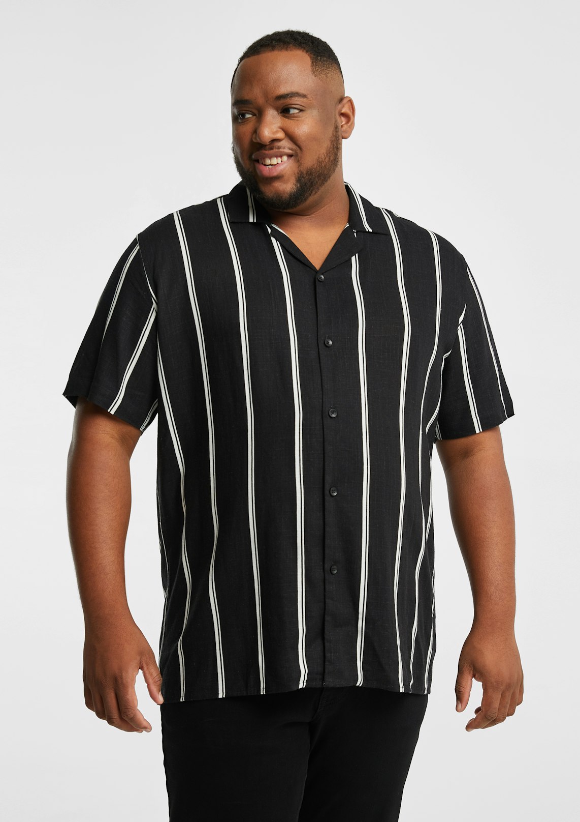 Palmdale Linen Blend Striped Shirt