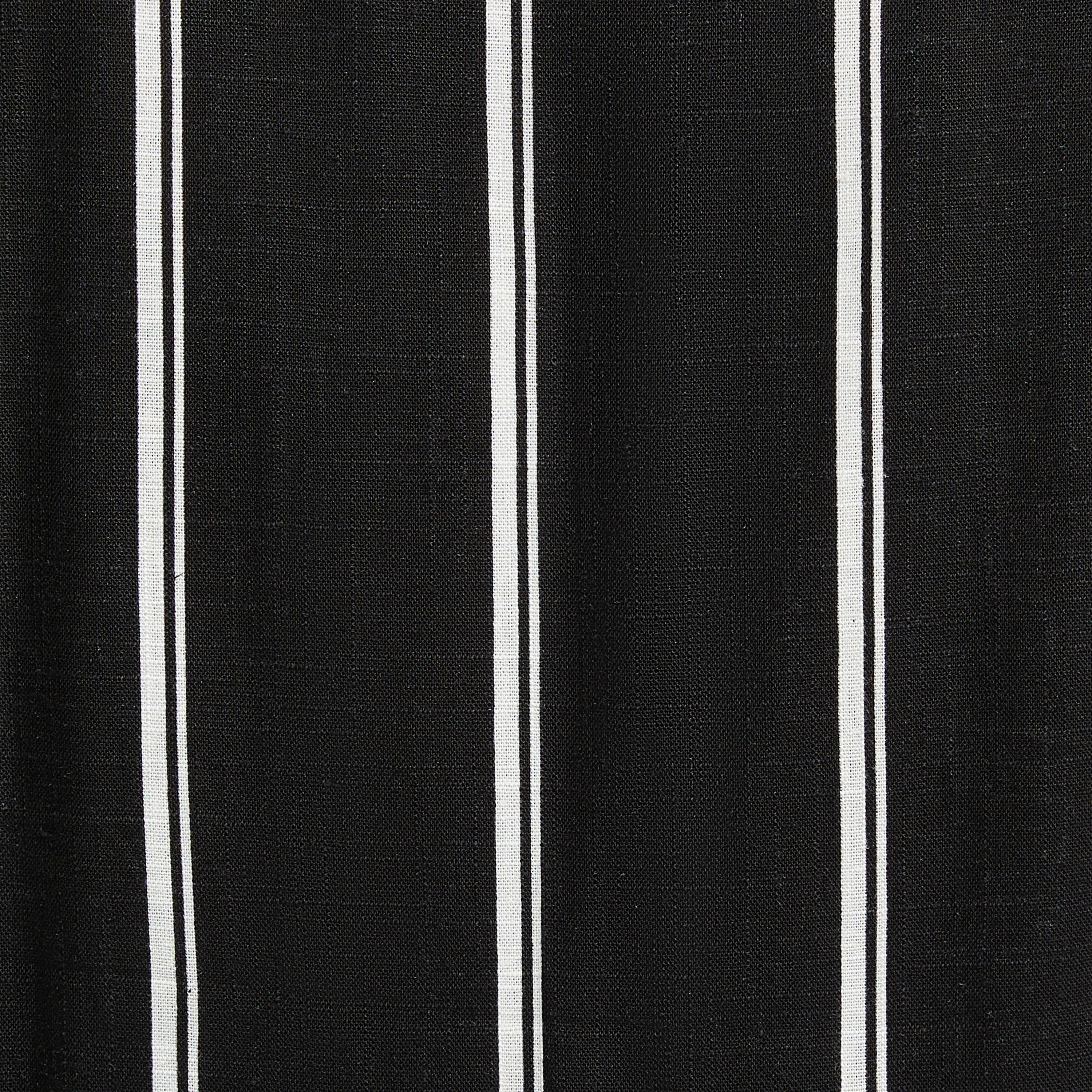 Black Palmdale Linen Blend Striped Shirt