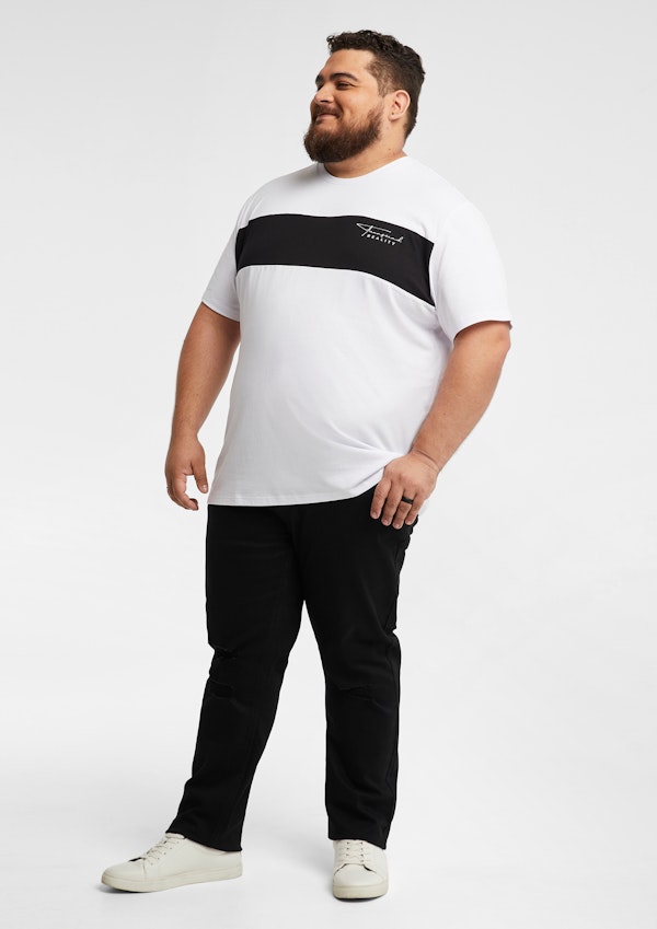 Elton Crew Neck Striped T Shirt