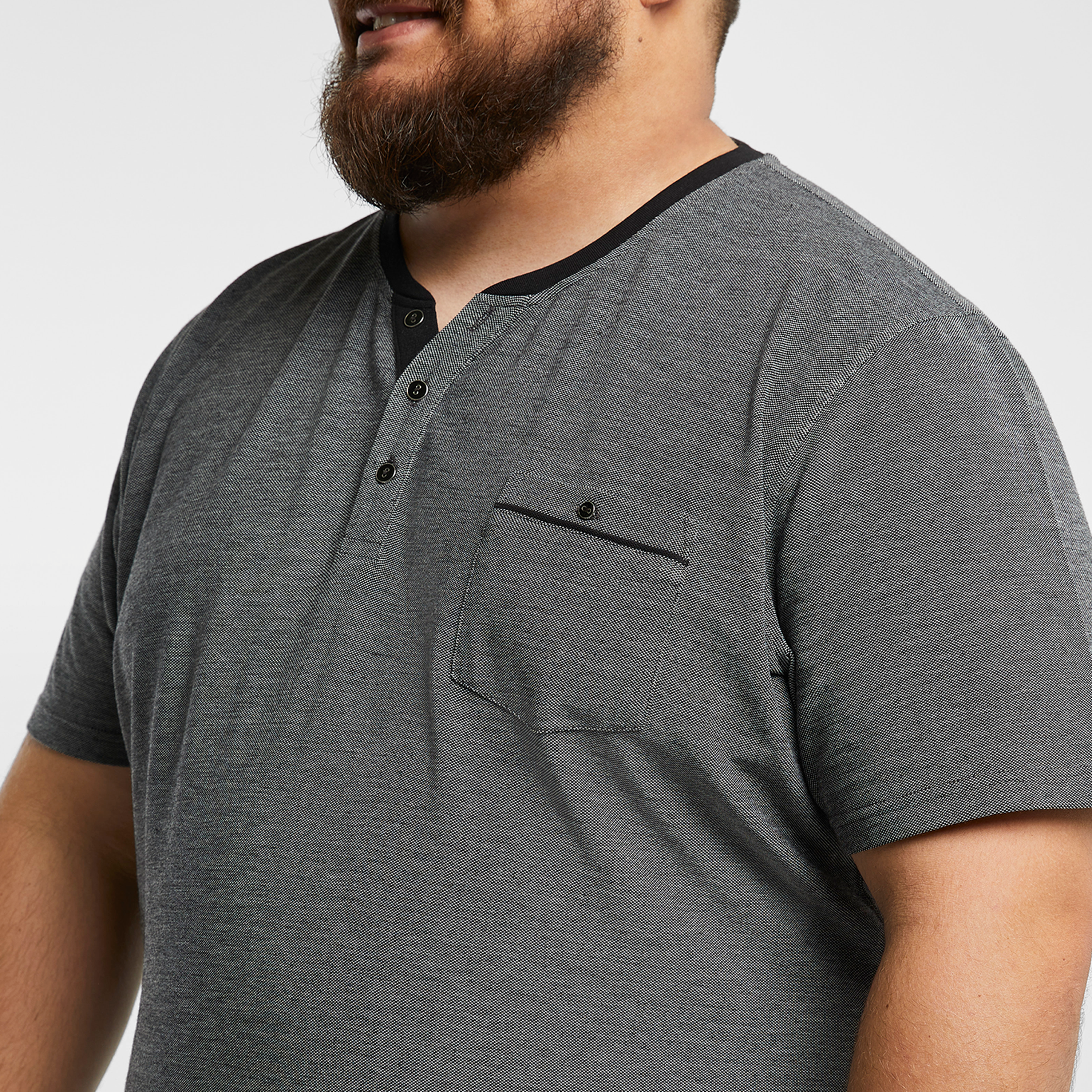 Charcoal Wilson Henley Tee