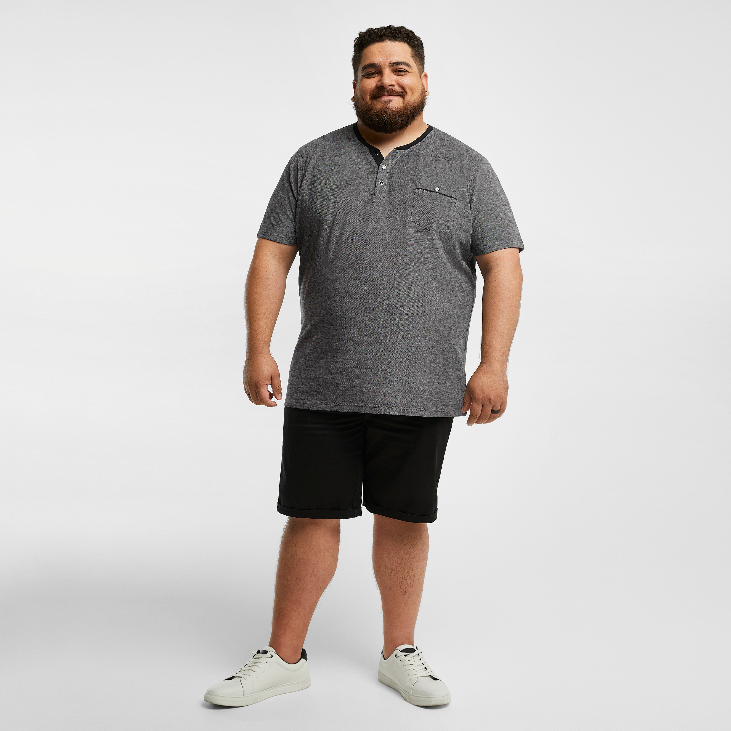 Charcoal Wilson Henley Tee