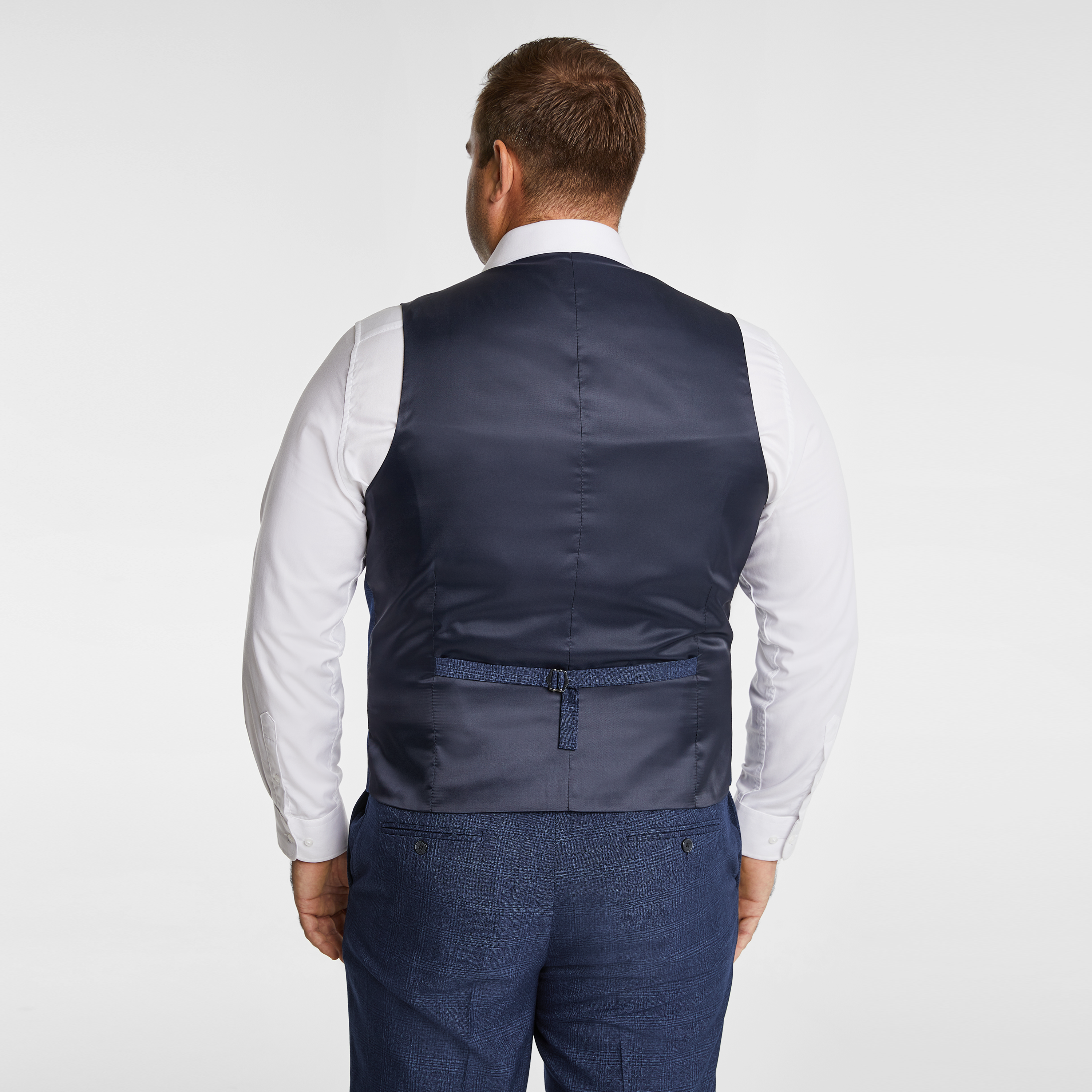 Navy Eton Check Waistcoat