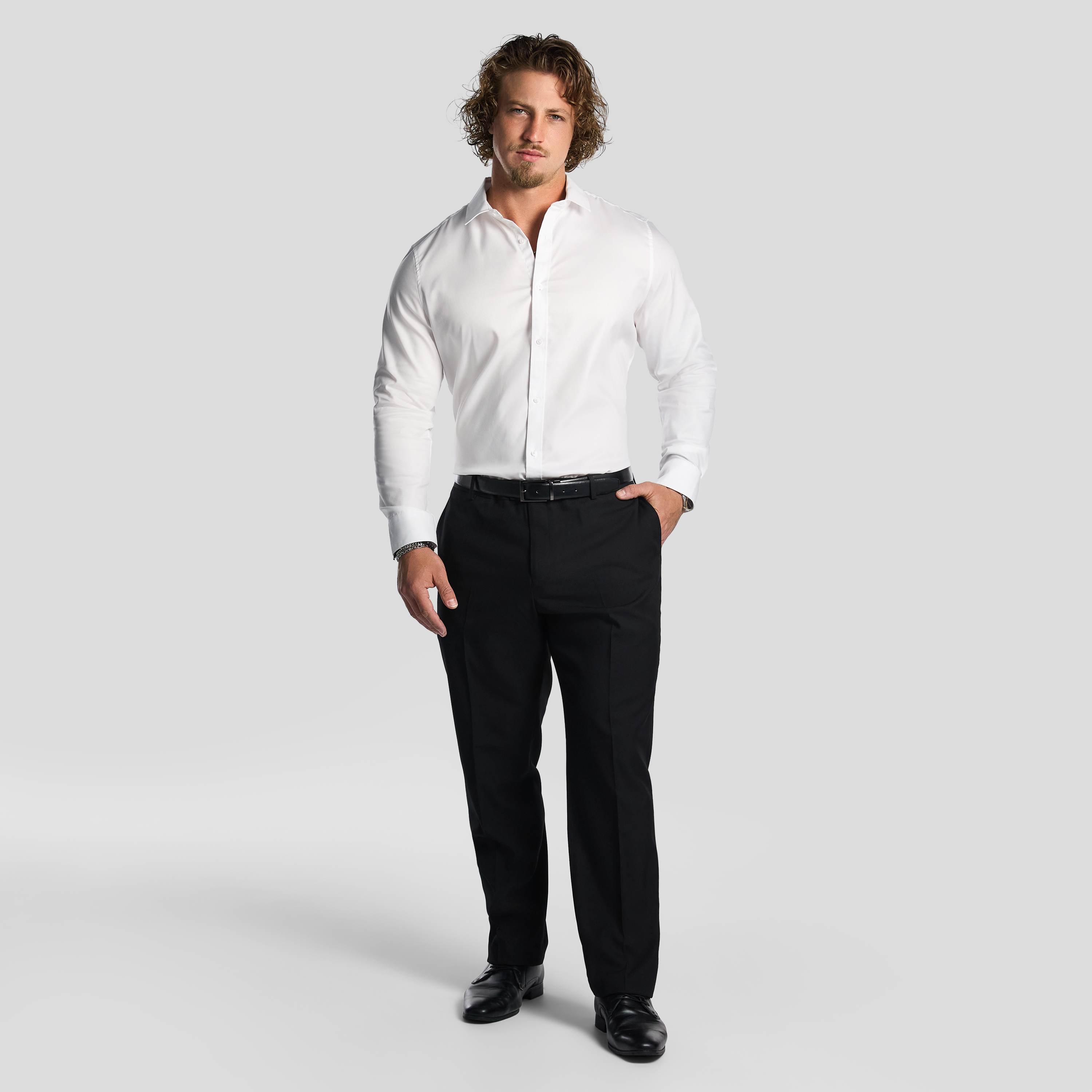 Black Hexham Textured Dress Pants