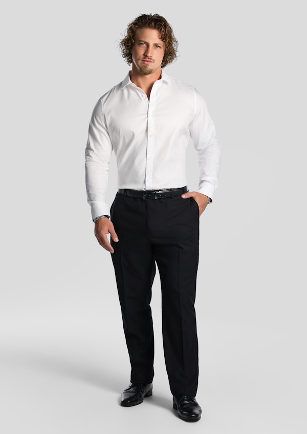 Black Hexham Textured Dress Pants