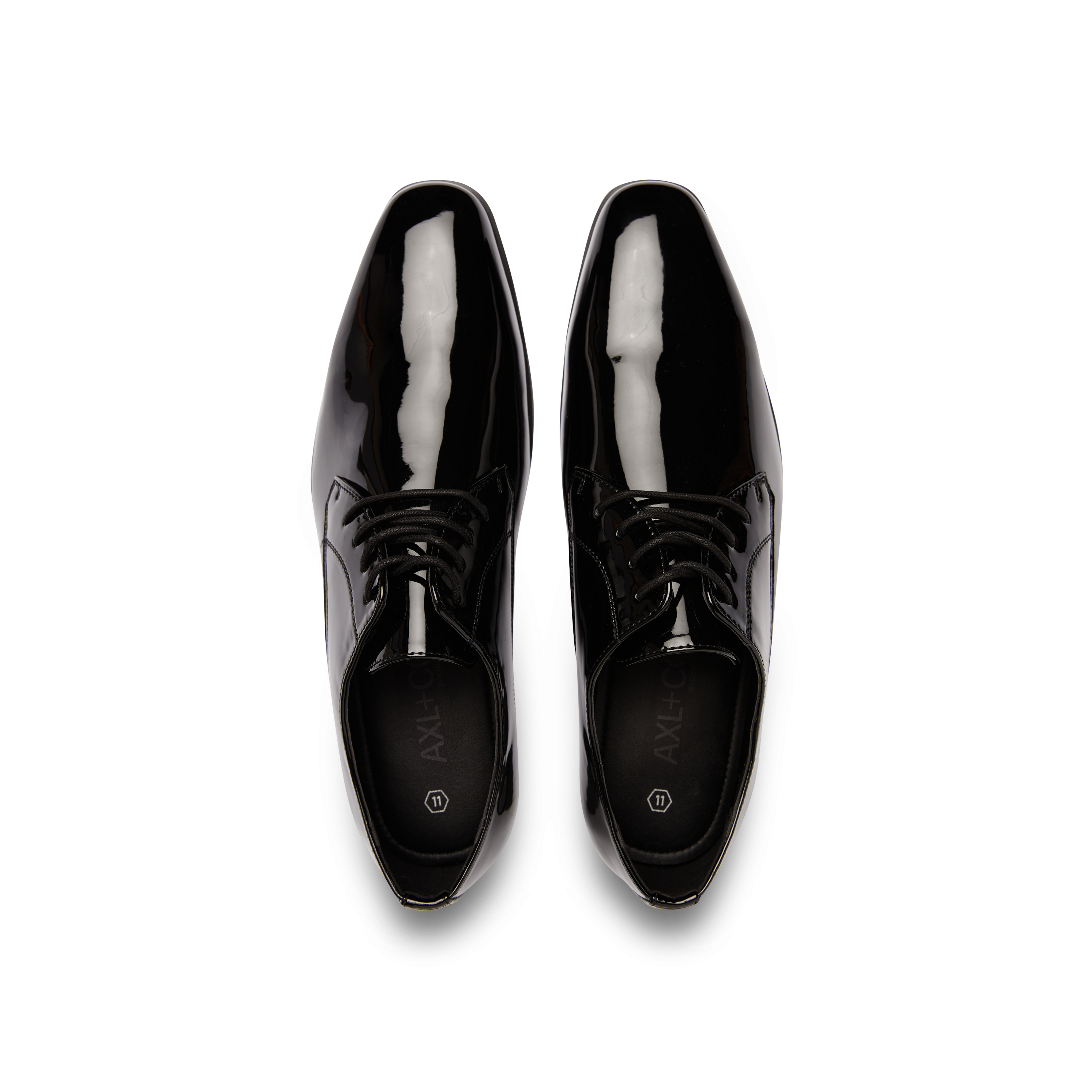 Black Glow Bevan Patent Lace Up Shoe