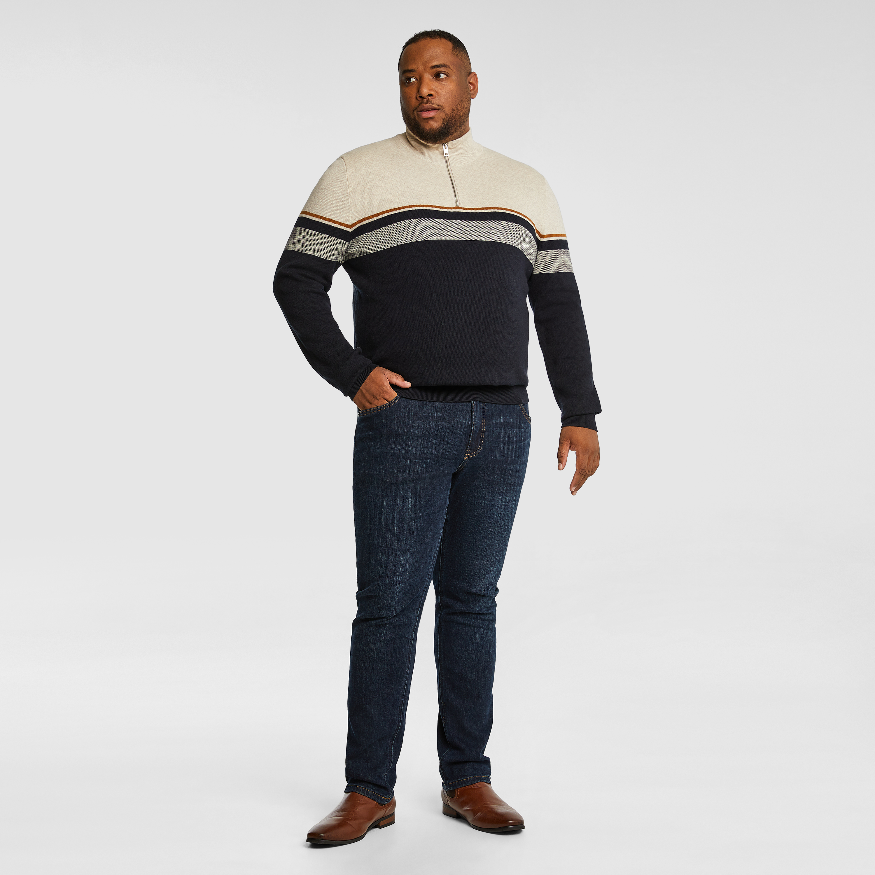 Ecru Garfield Stripe Knit