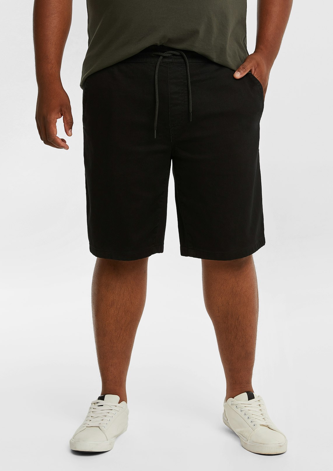 Black Laguna Elastic Waist Shorts