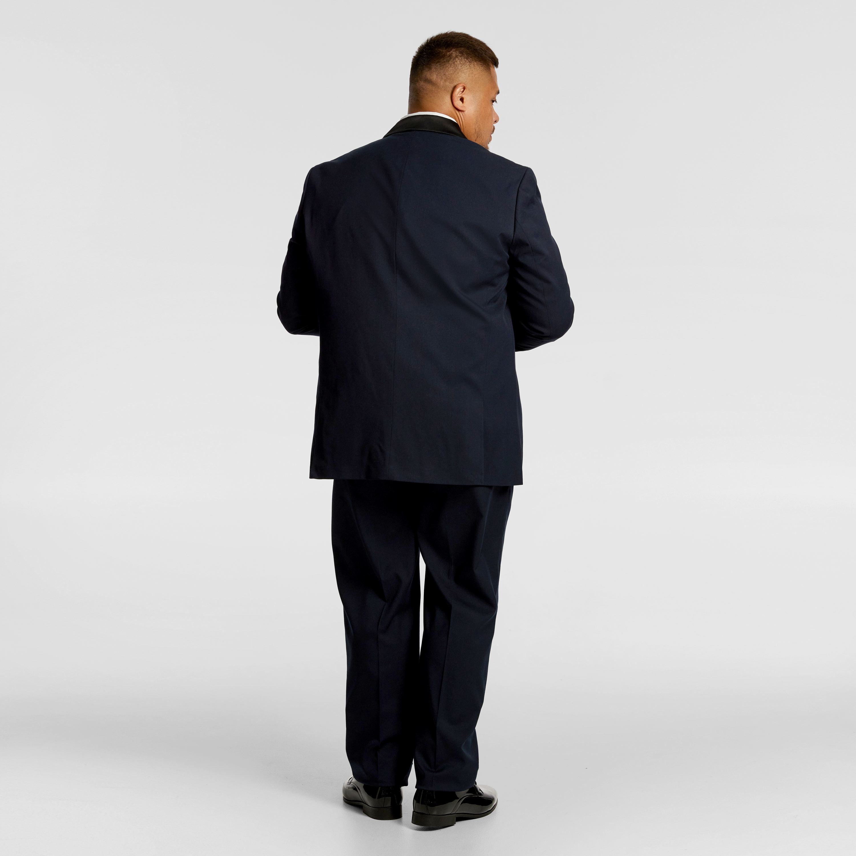 Navy Diamond Shawl Collar Tuxedo