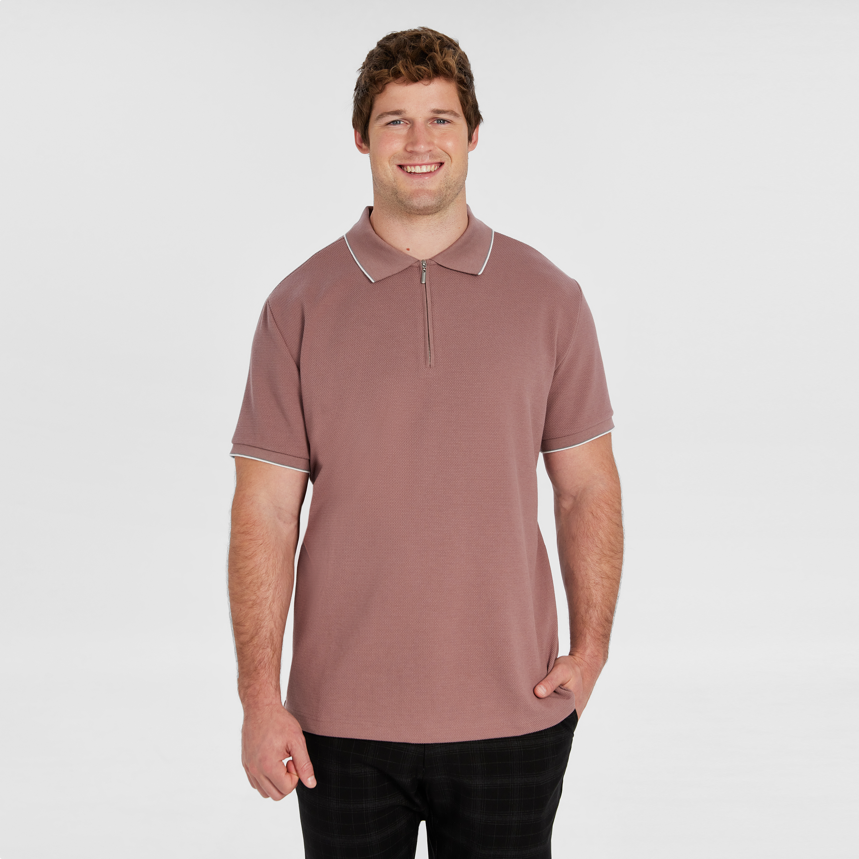Glenroy Quarter Zip Smart Polo