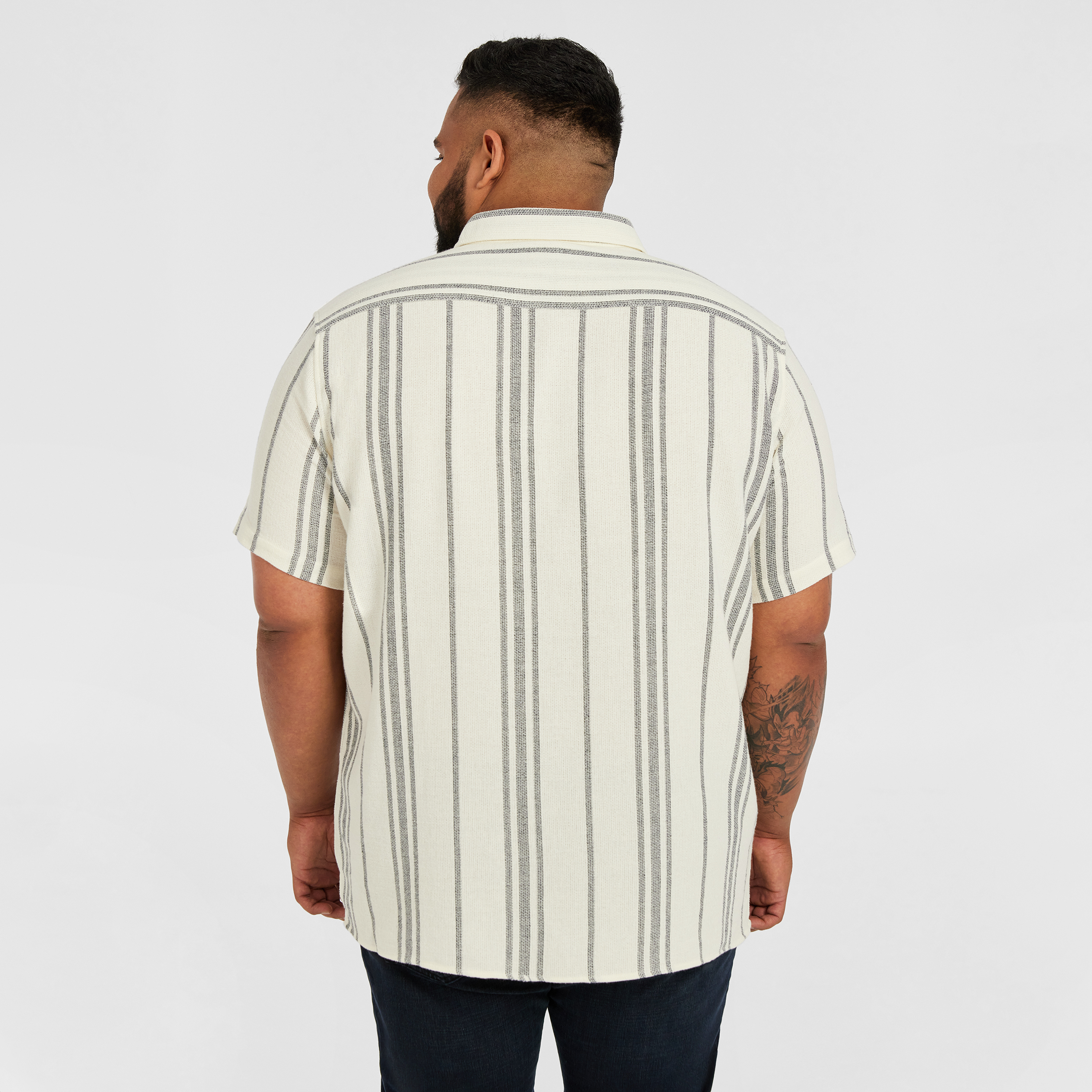 Ecru Robinson Textured Short Sleeve Shirt
