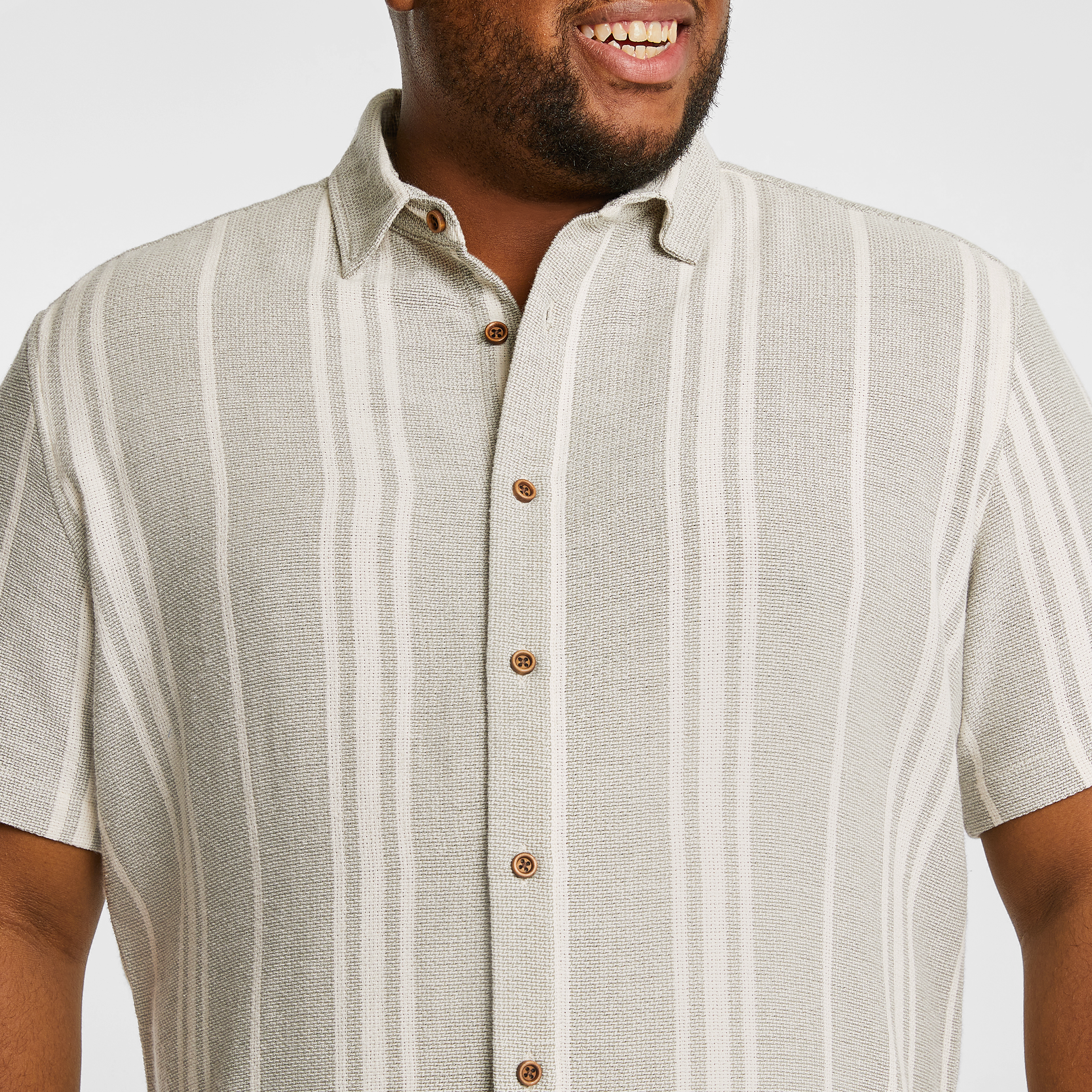 Sage Green Robinson Textured Short Sleeve Shirt