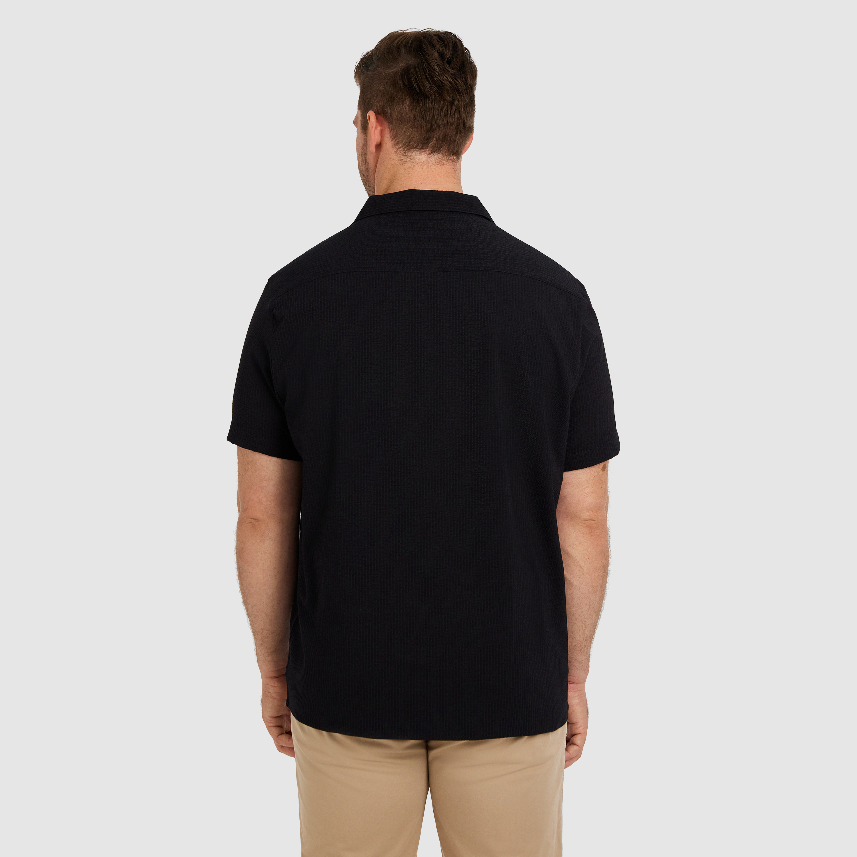 Black Euston Stretch Short Sleeve Shirt