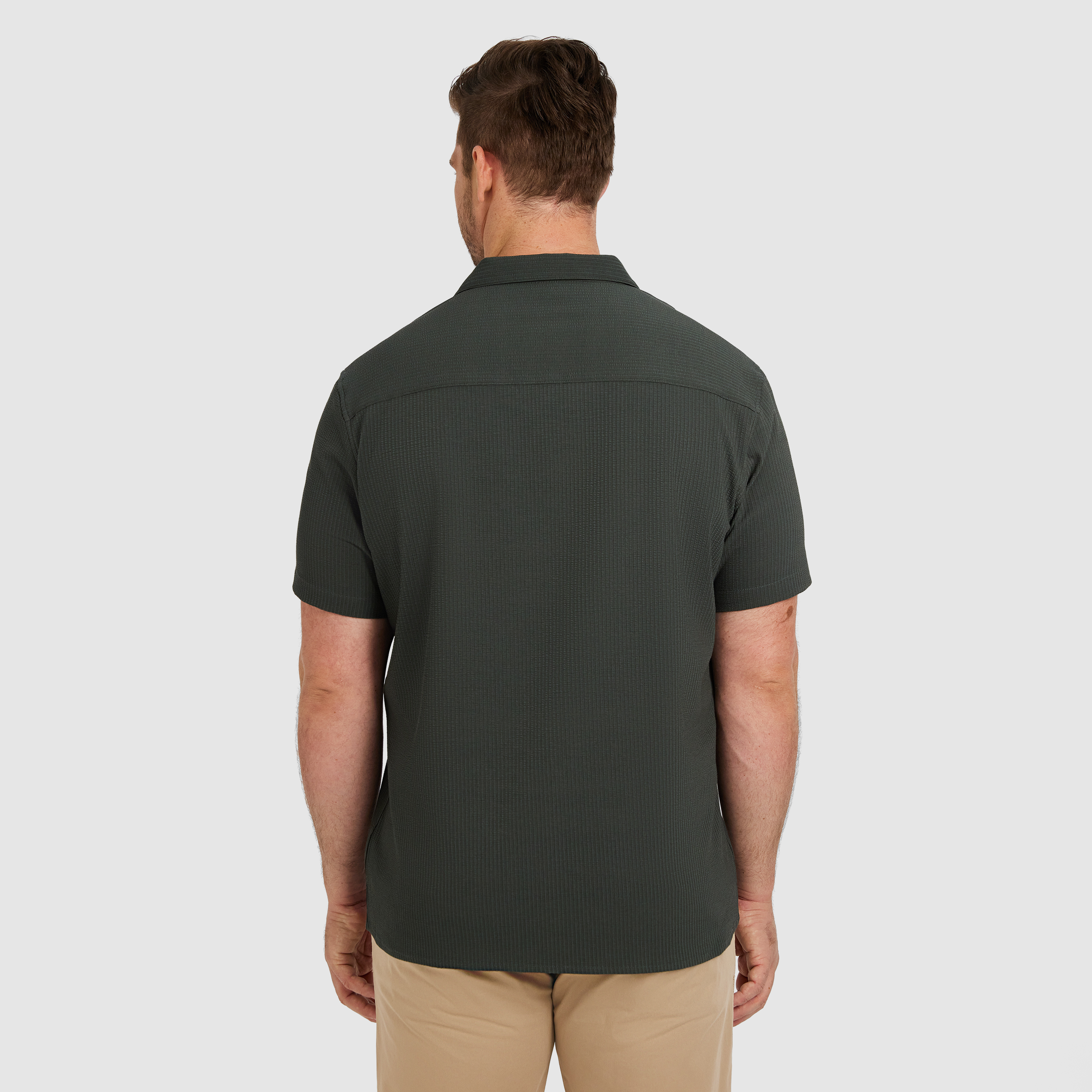 Green Euston Stretch Short Sleeve Shirt