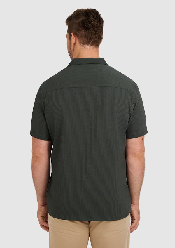 Green Euston Stretch Short Sleeve Shirt