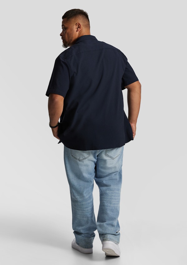 Navy Euston Stretch Short Sleeve Shirt