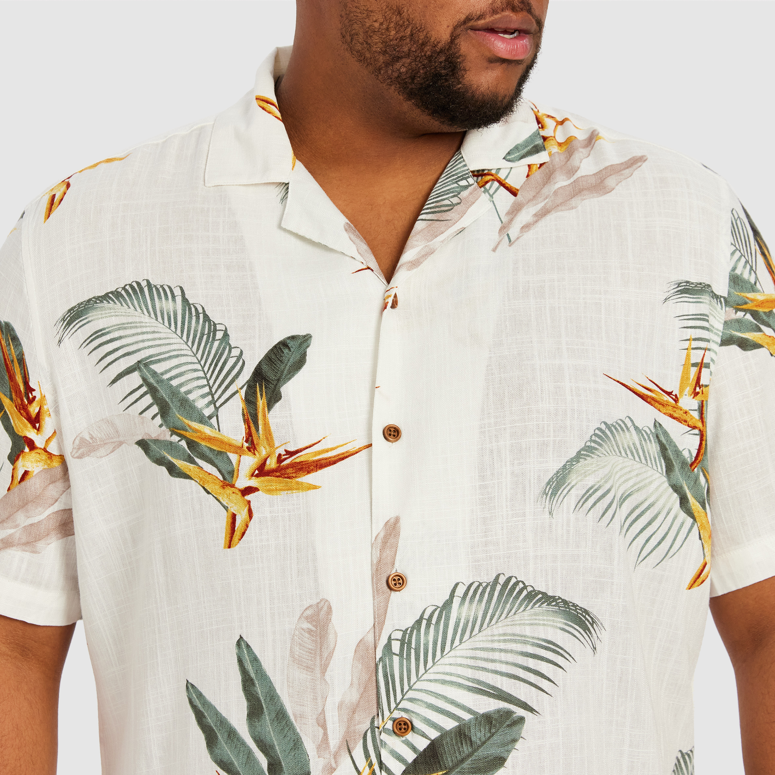 Off White Cobar Foliage Print Shirt