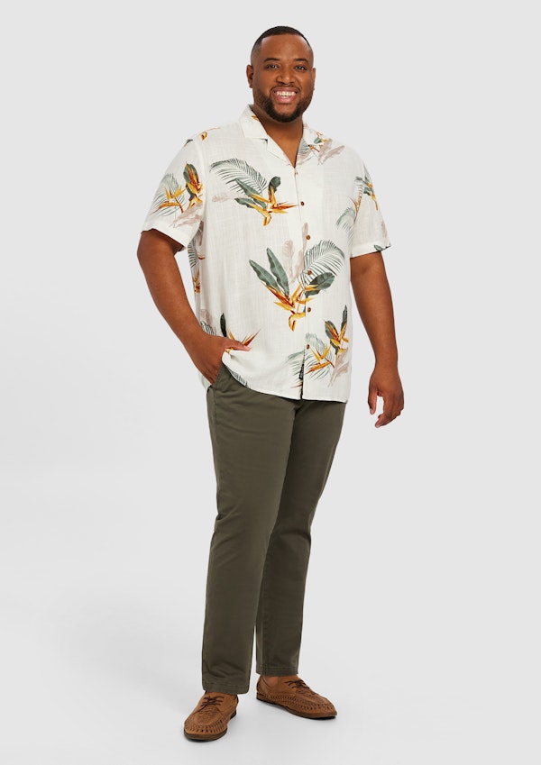 Off White Cobar Foliage Print Shirt