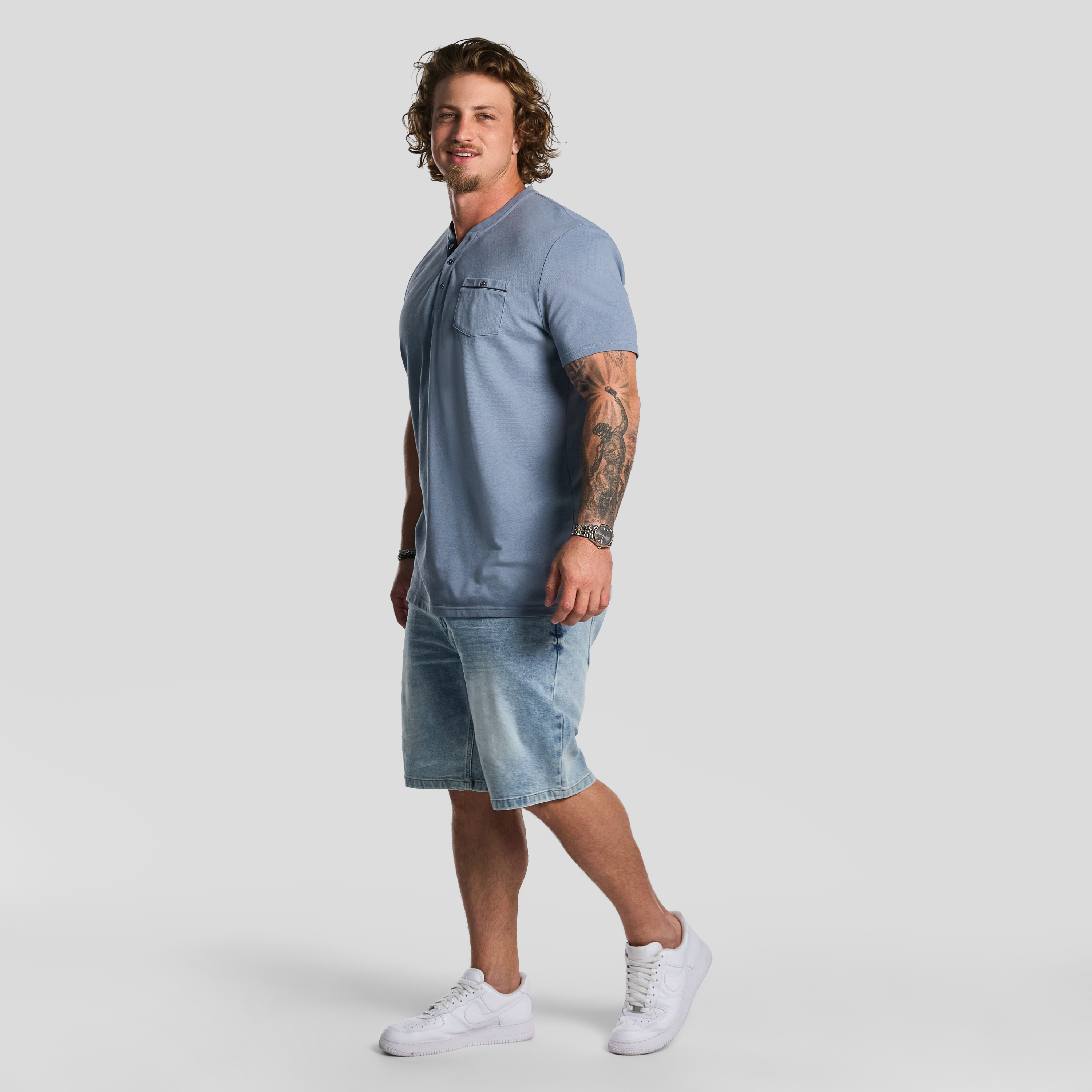 Blue Ormond Henley Tee