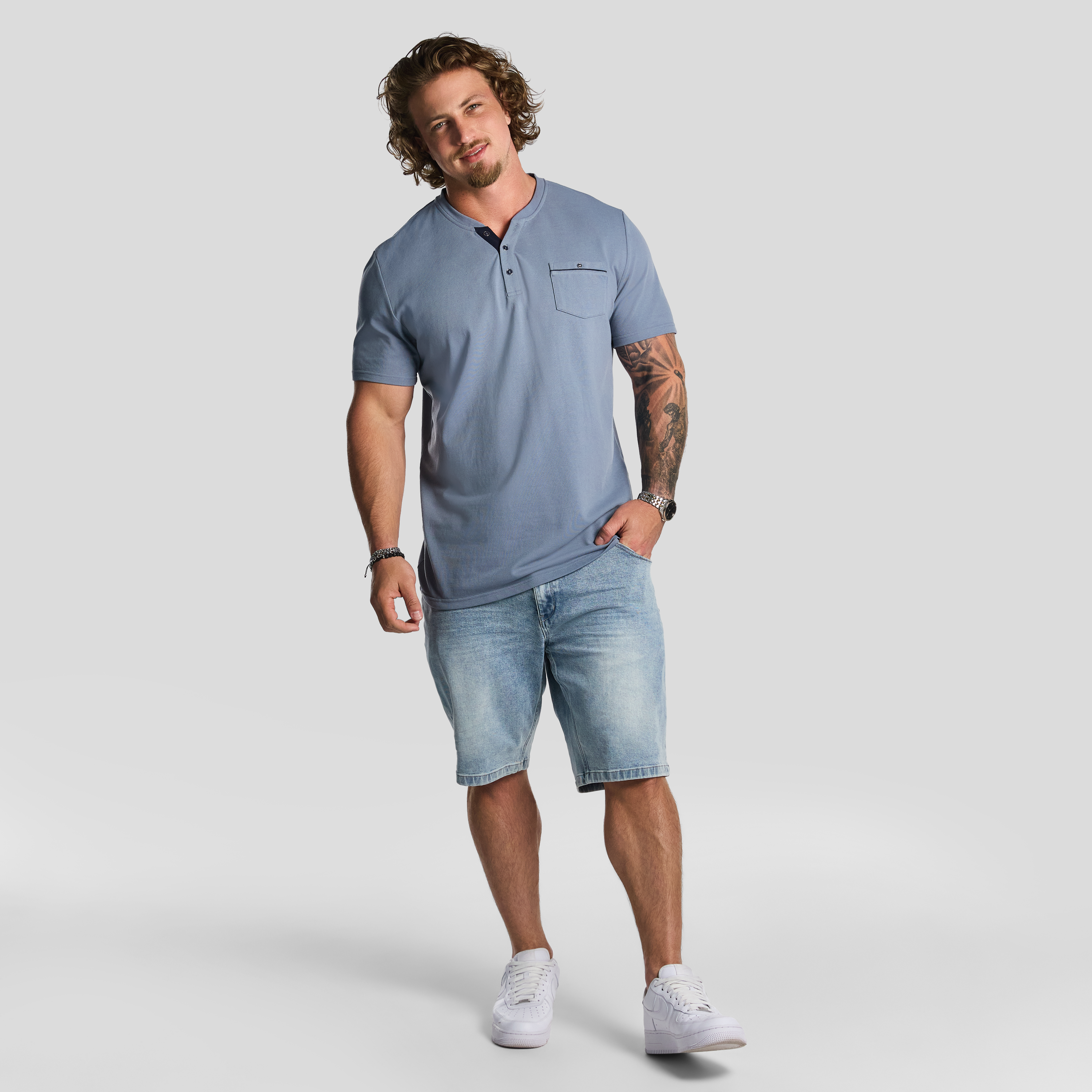 Blue Ormond Henley Tee