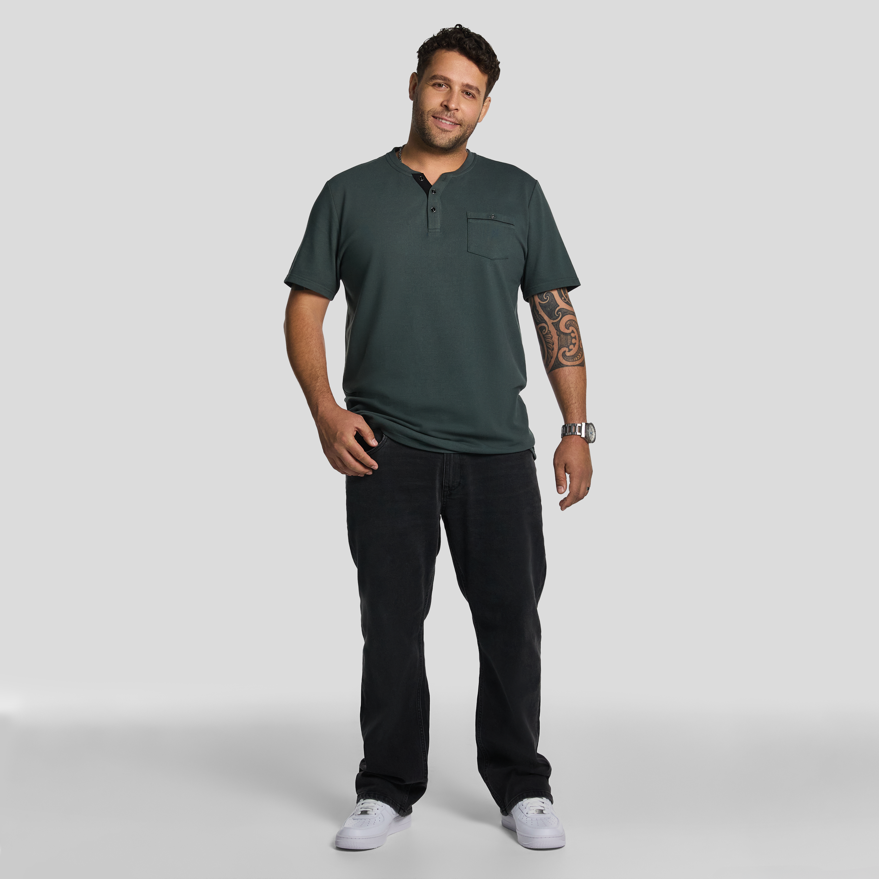 Green Ormond Henley Tee