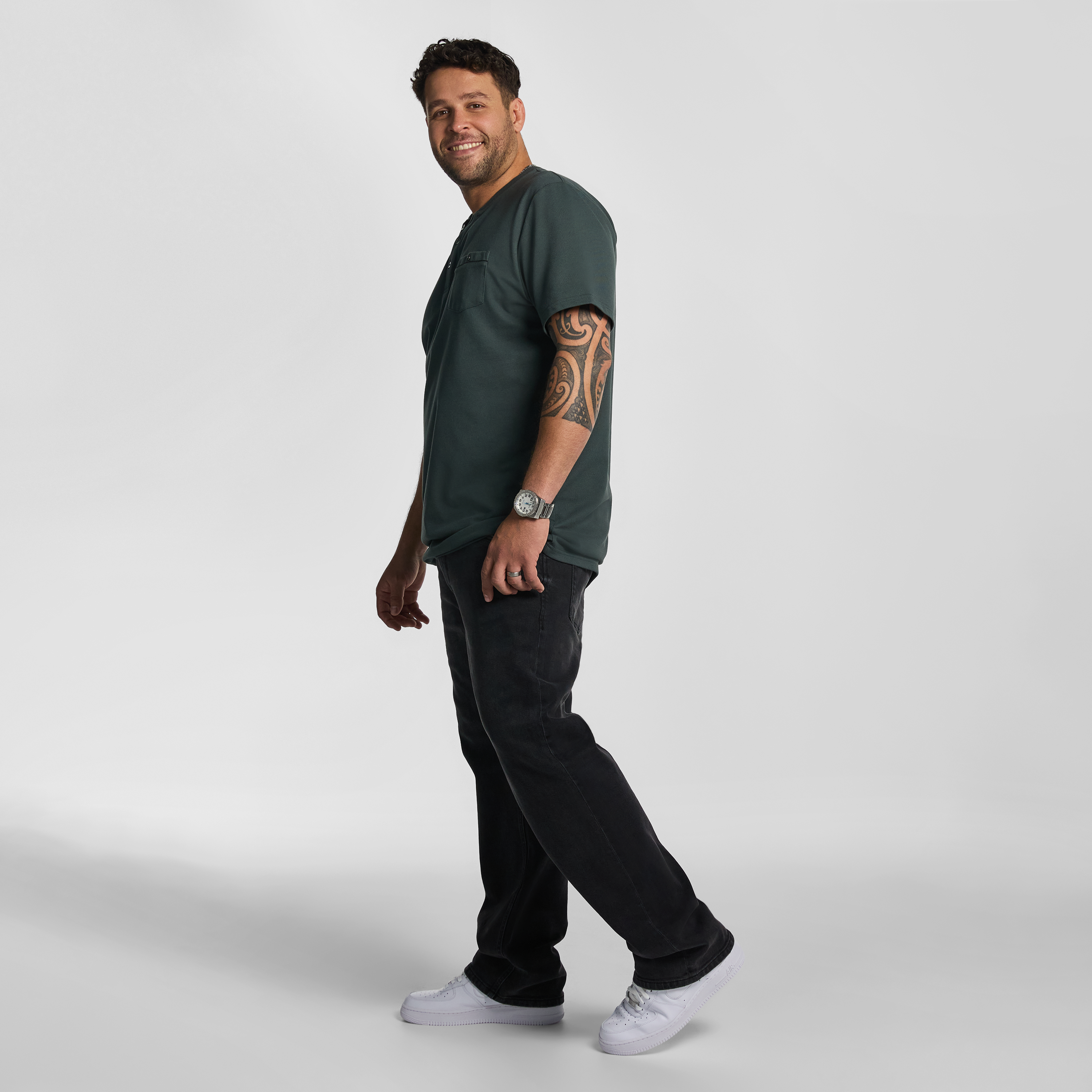 Green Ormond Henley Tee