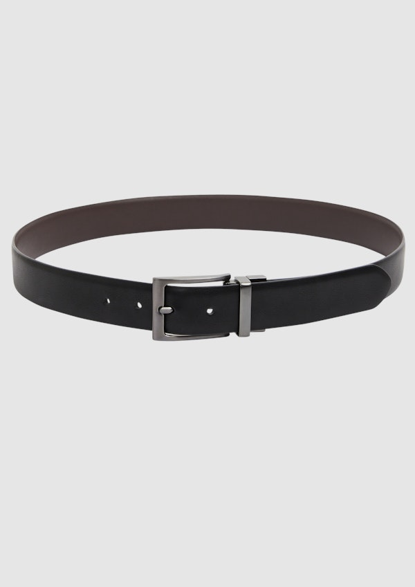 Black / Chocolate Michgan Reversible Belt