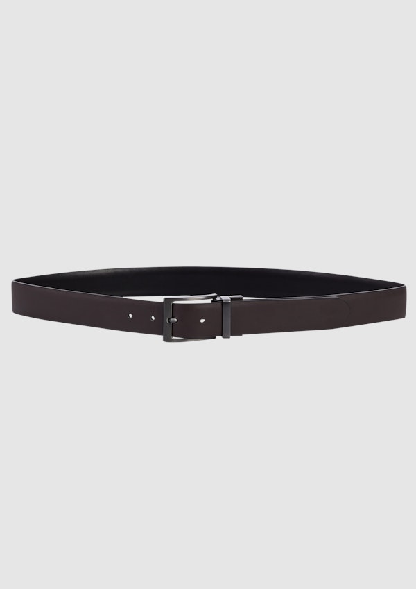 Black / Chocolate Michgan Reversible Belt